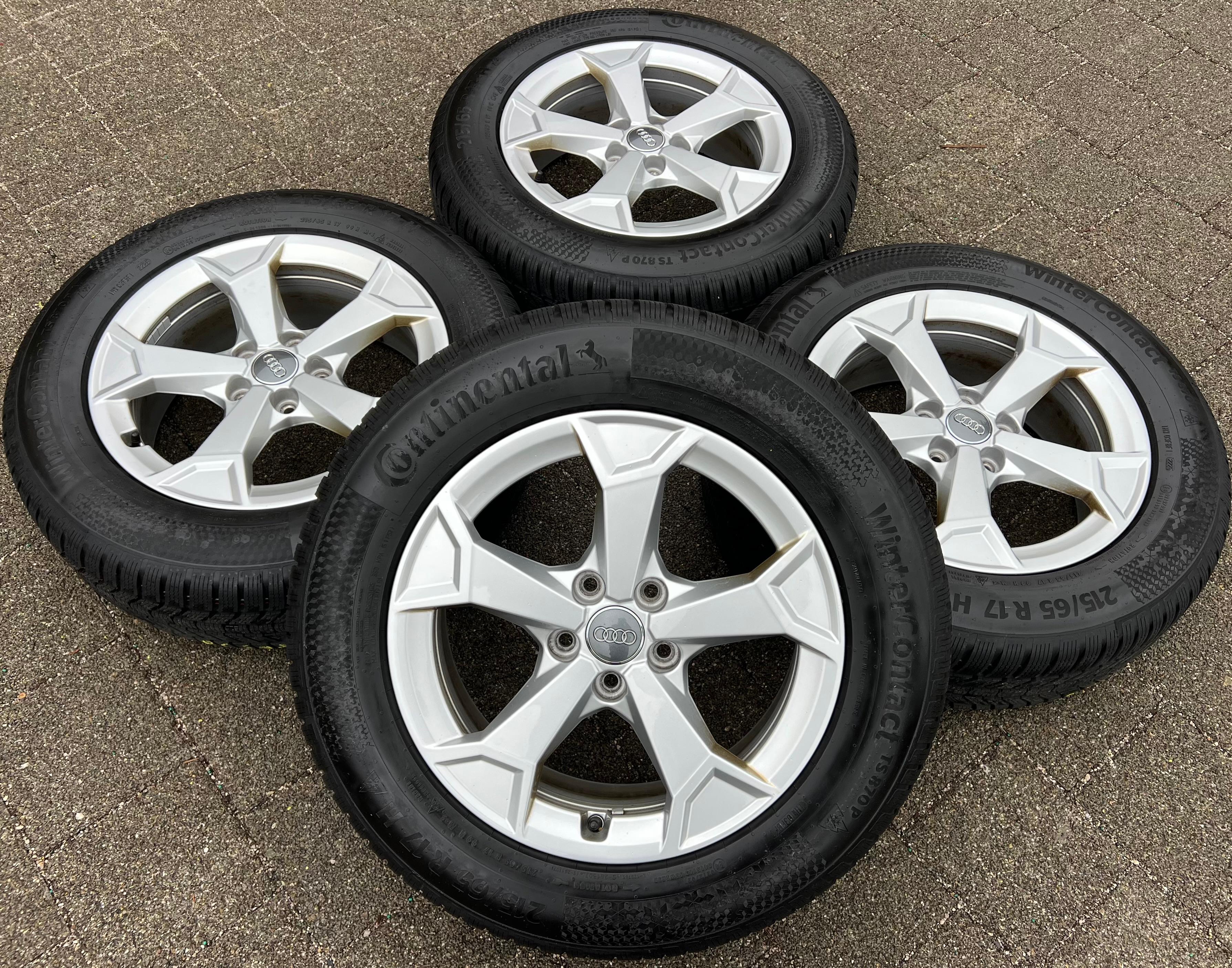 4 ORIGINAL 17" ALU WINTERRÄDER AUDI Q3 F3 F3N 215/65R17 99H CONTINENTAL 83A071497 2025