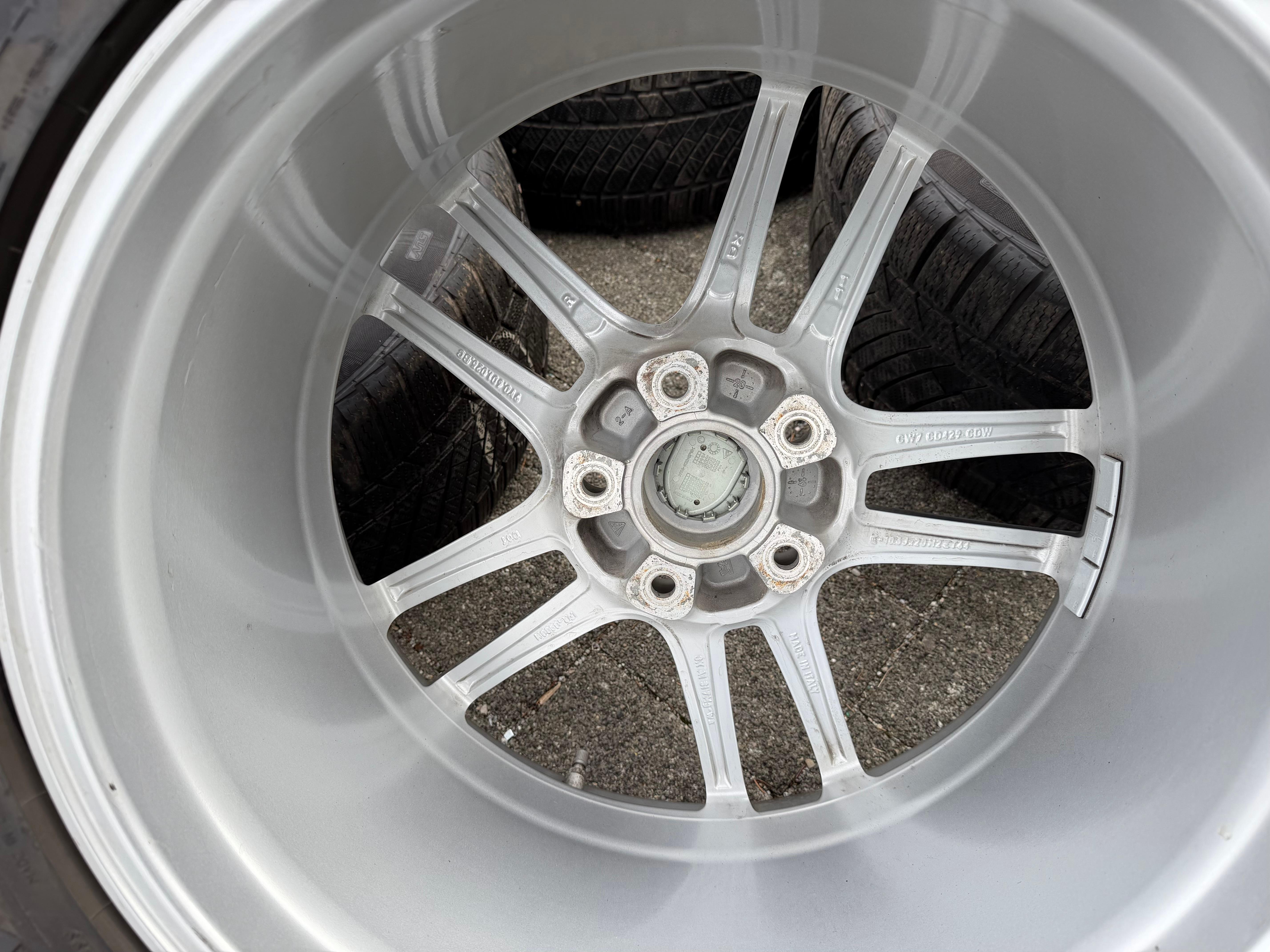 4 originele 20" lichtmetalen winterwielen Porsche Cayenne 9YA 9Y0601025BB 9Y0601025BC TPMS