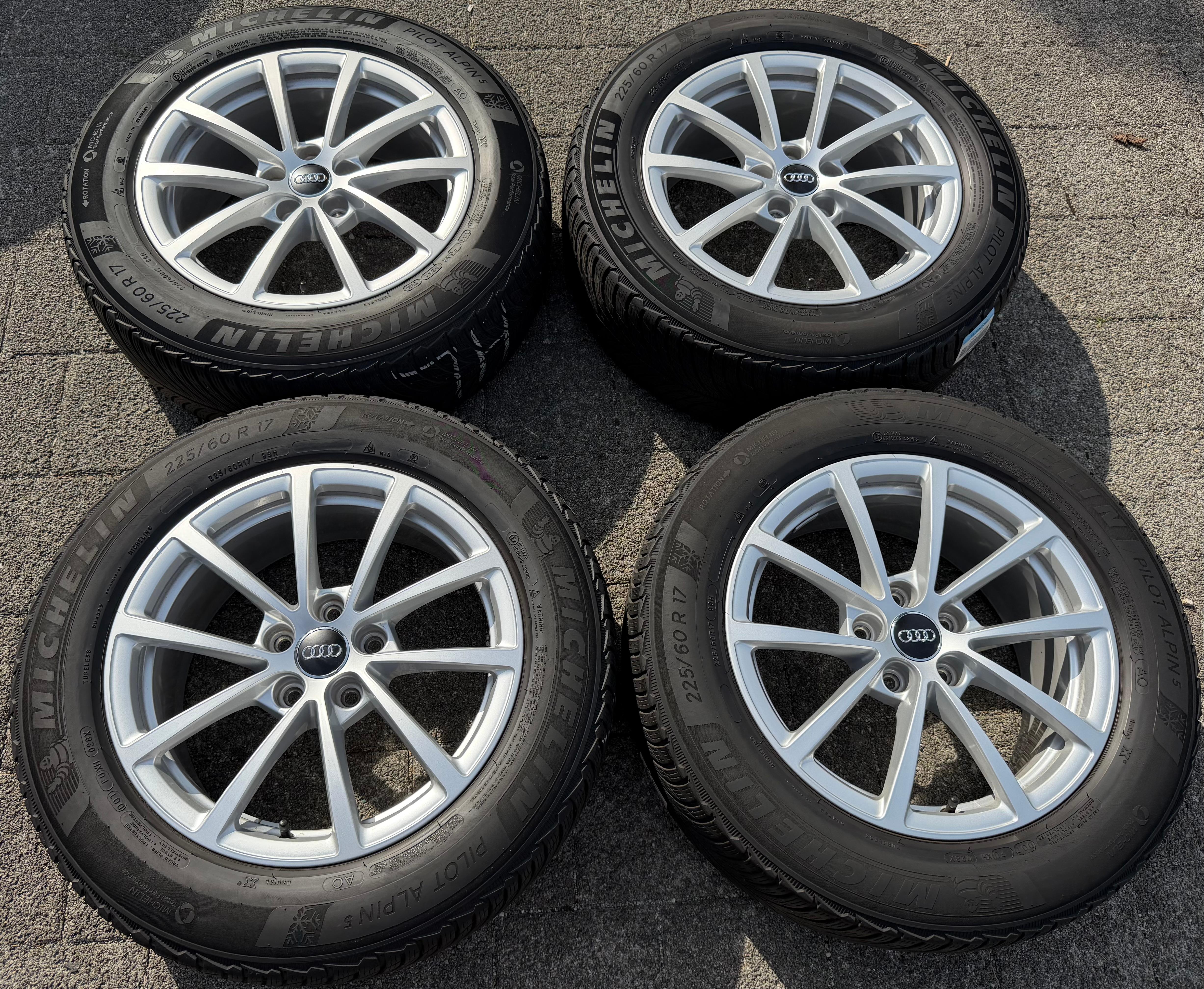 4 Original 17" Alu Winterräder Audi A6 4K C8 F2 225/60R17 99H 4K0601025 Michelin
