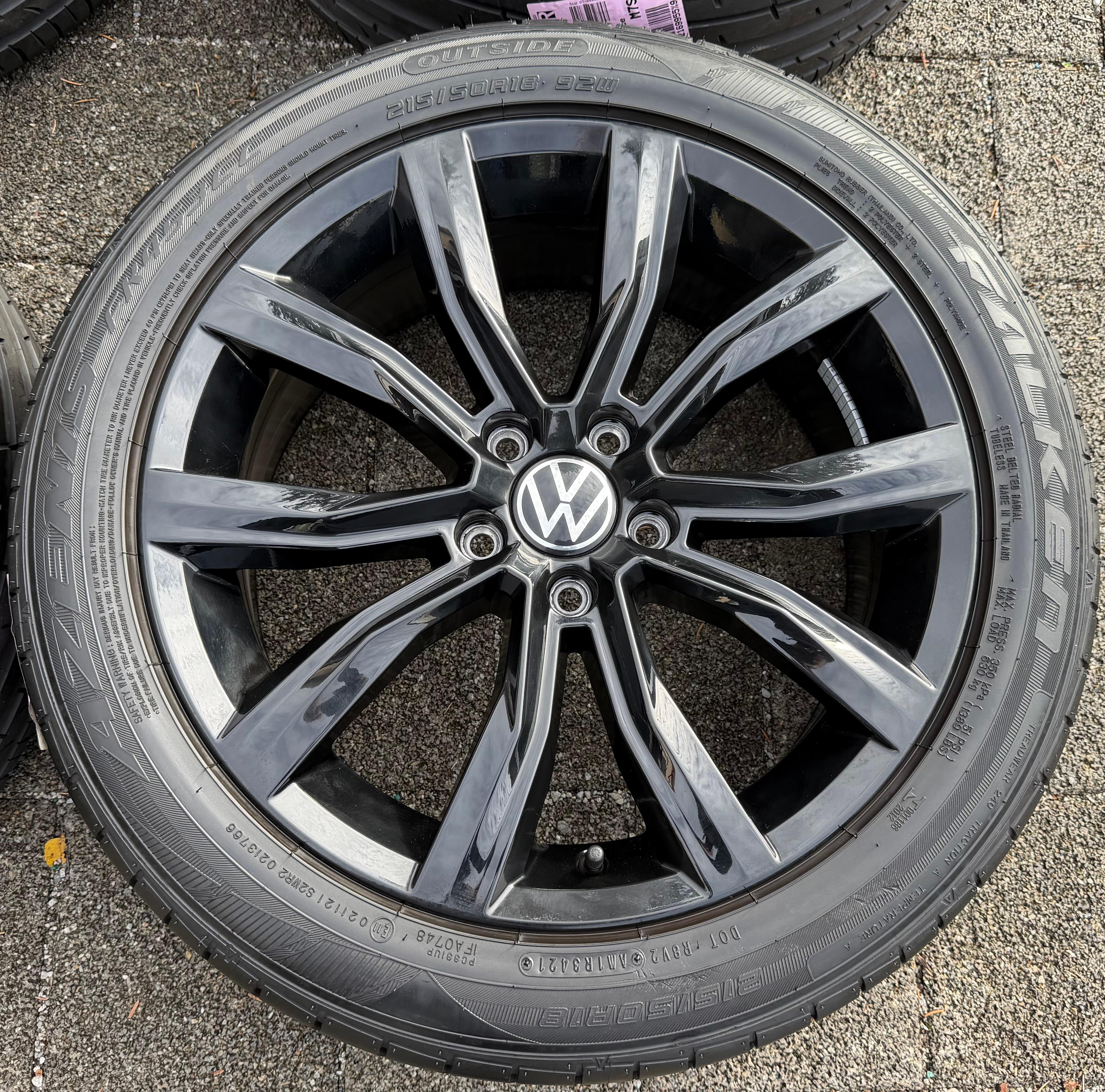 4 Original 18" Alu Sommerräder VW T-Roc A11 2GA601025AB 215/50R18 92W