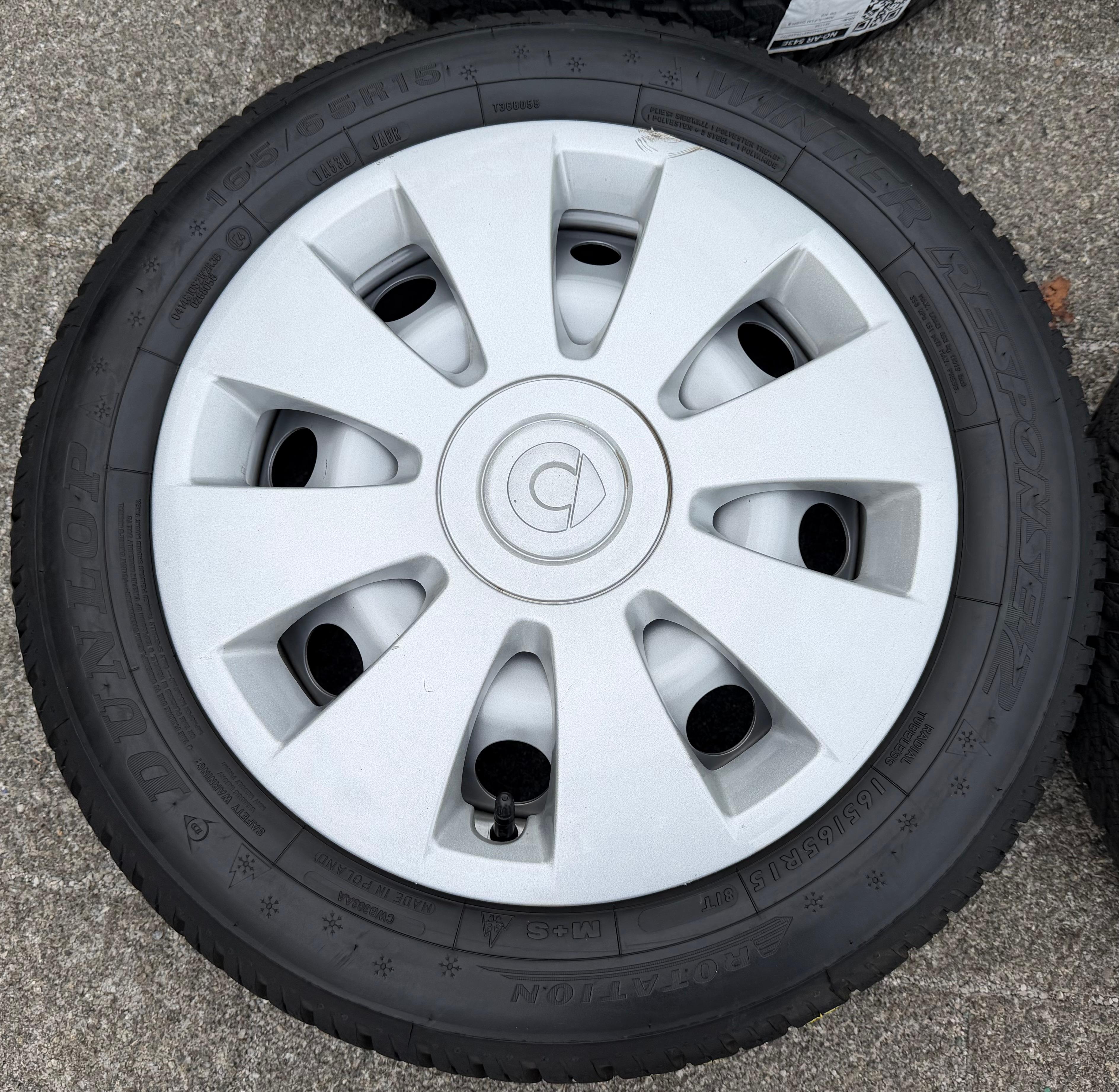 4 Original Winterräder Smart 453 165/65R15 81T 185/60R15 84T Dunlop RDKS