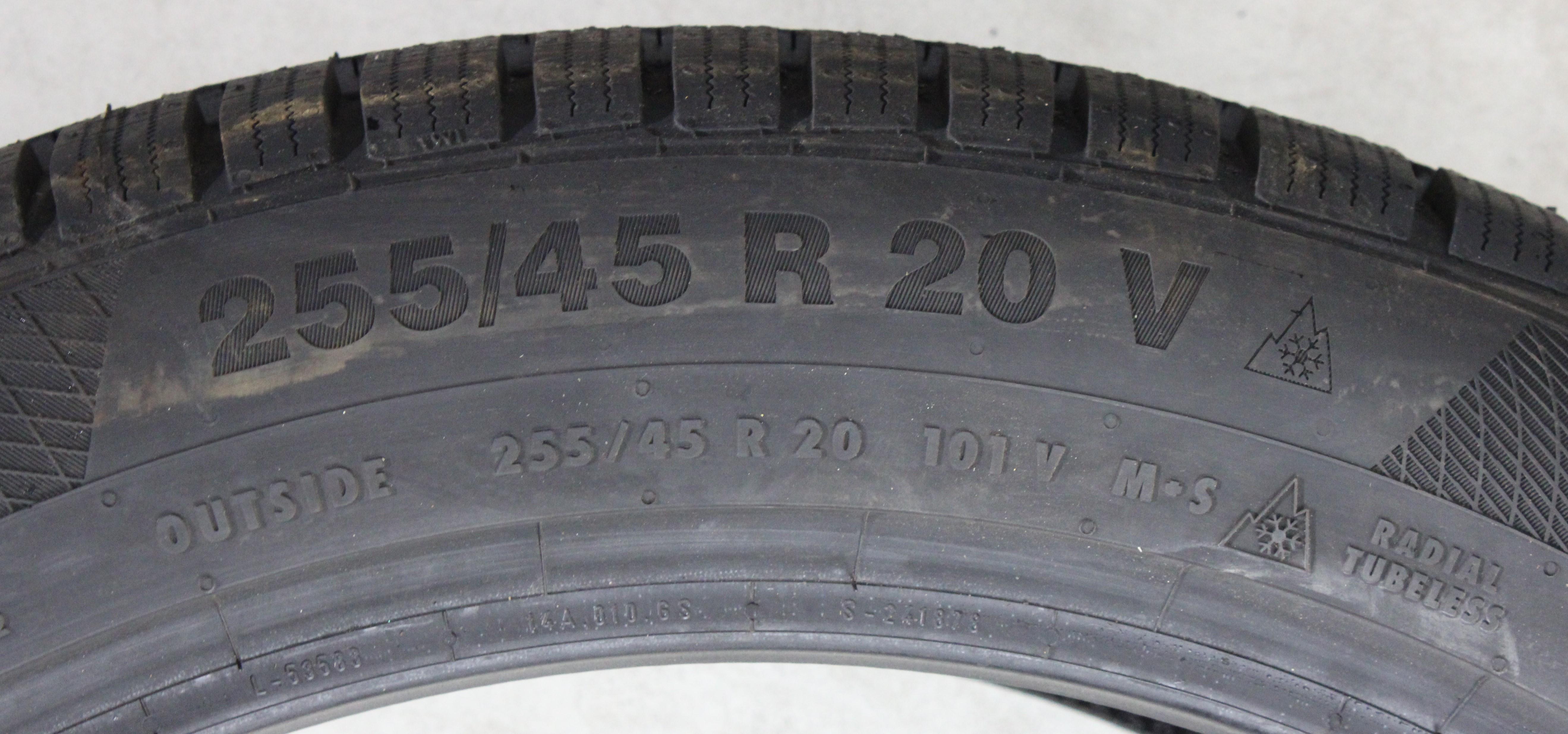 4 x 255/45R20 101V Winterreifen Continental Winter Contact TS850P AO 2025 NEU