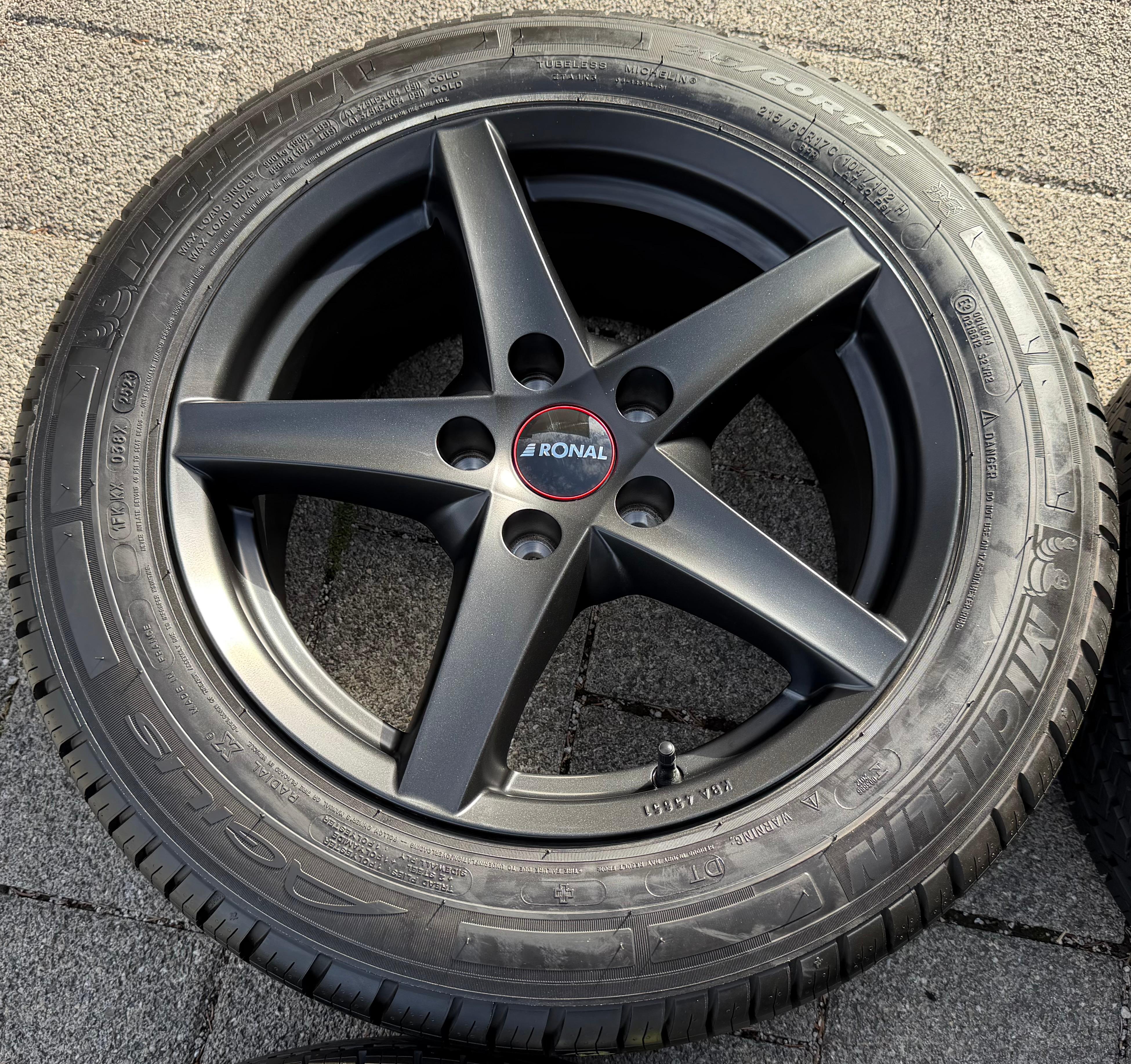 4 Ronal Alu 17" Sommerräder VW BUS T5 T6 T6.1 215/60R17C 104/102H Michelin Agilis 2023
