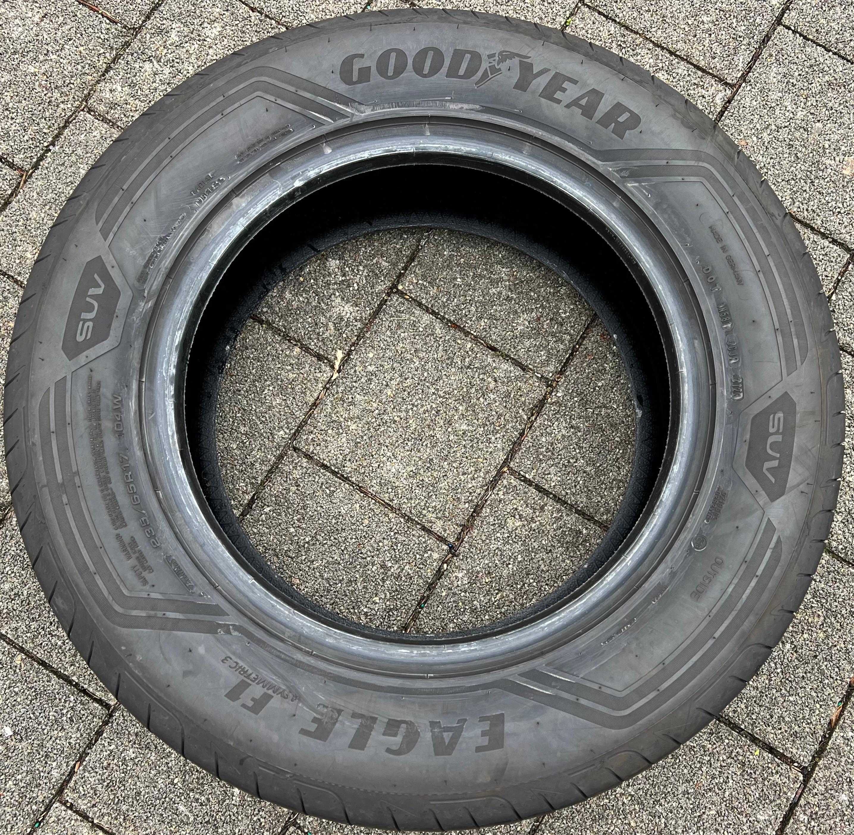 4 x 235/65R17 104W neumáticos de verano Goodyear Eagle F1 Asymmetric 3 2x 7-7,5mm y 2x 6,5mm 2023