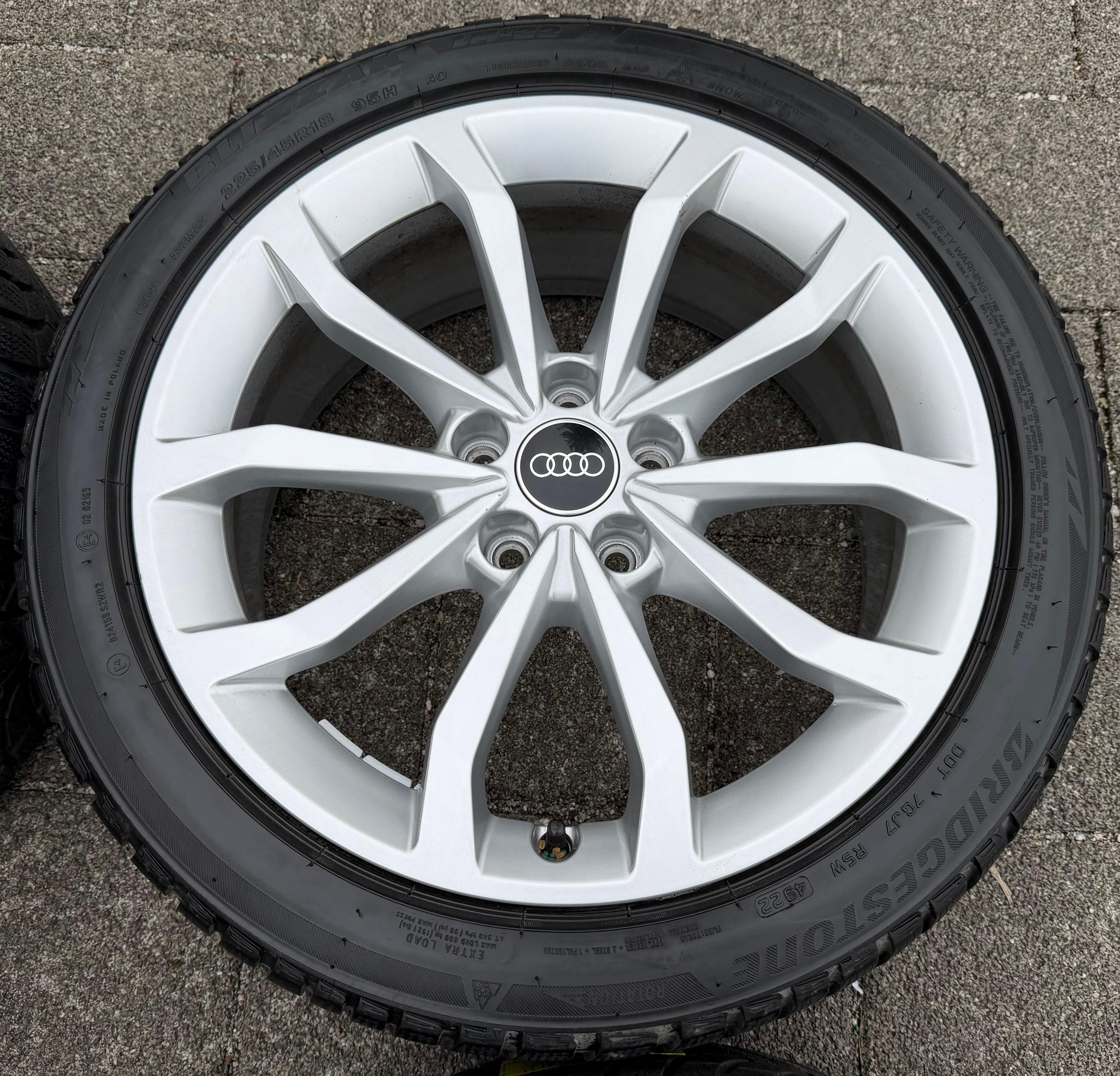 4 ruedas de invierno de aleación originales de 18" para Audi A4 S4 8W 8W0601025ED 225/45R18 95H Bridgestone 2022