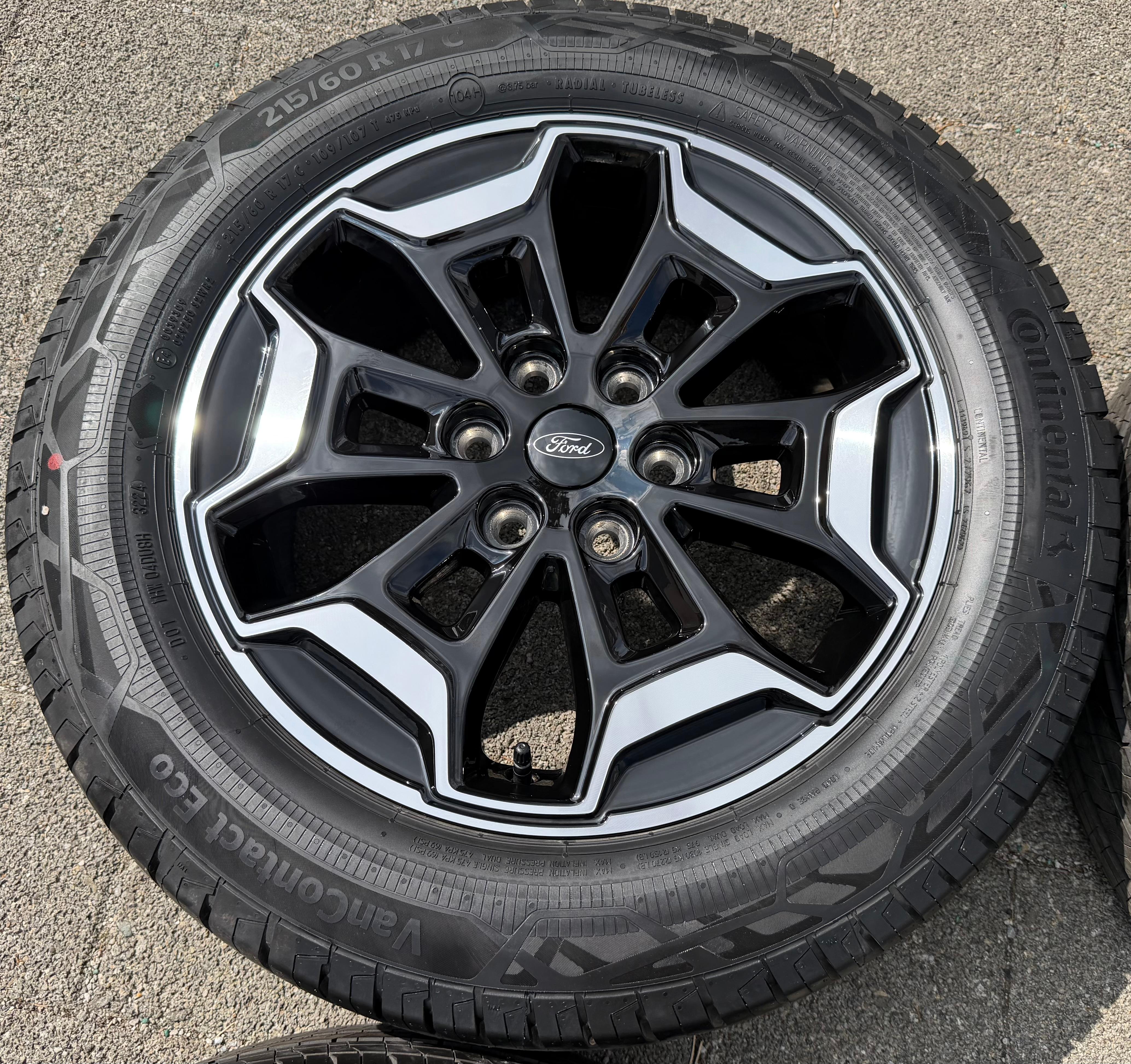 4 llantas de aluminio originales de 17" para Ford Transit Tourneo Custom NXN 2024 con sistema RDKS de Continental