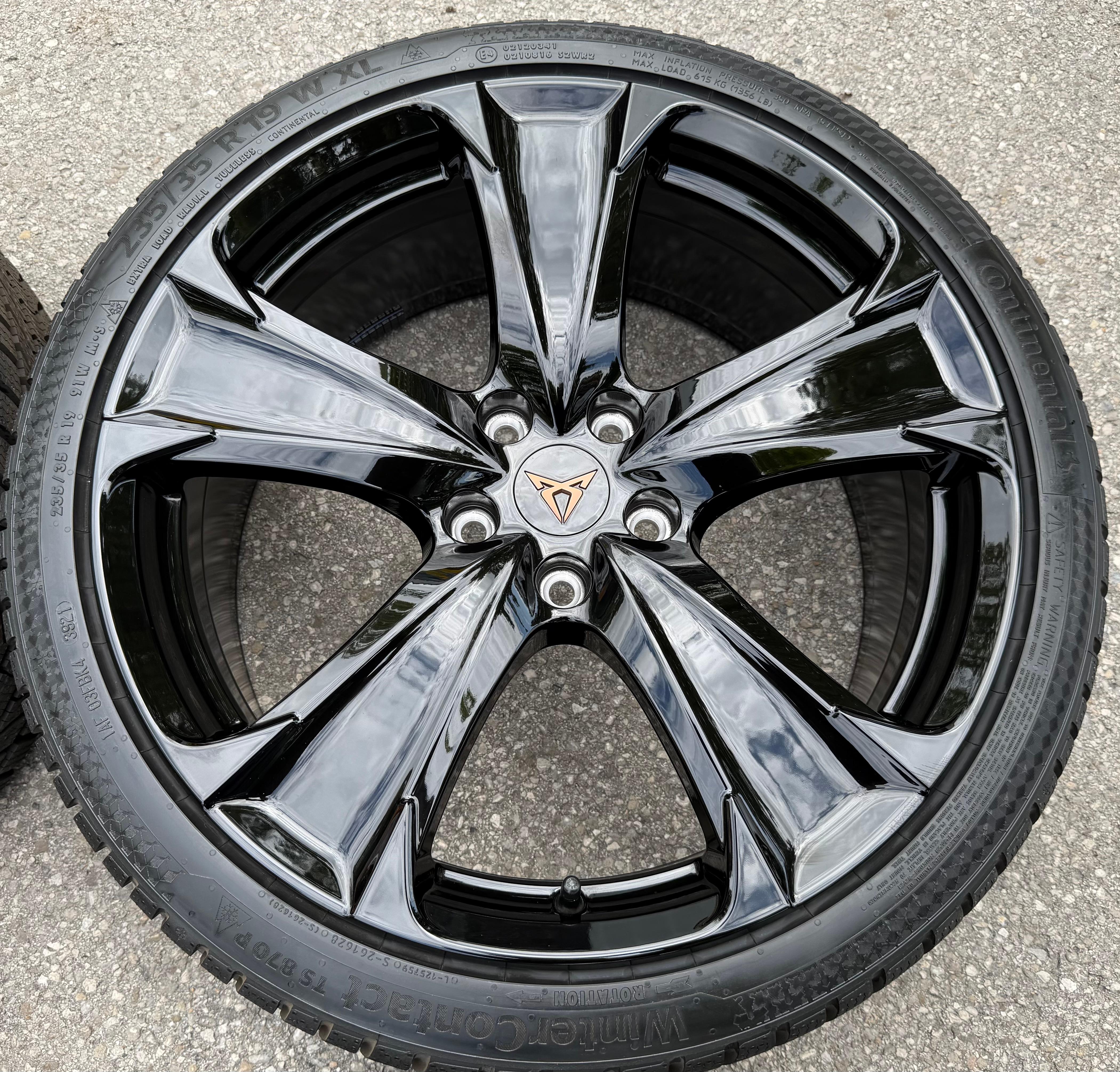 4 Original 19" Alu Winterräder Seat Leon Cupra 5FA601025F Schwarz NEU Continental