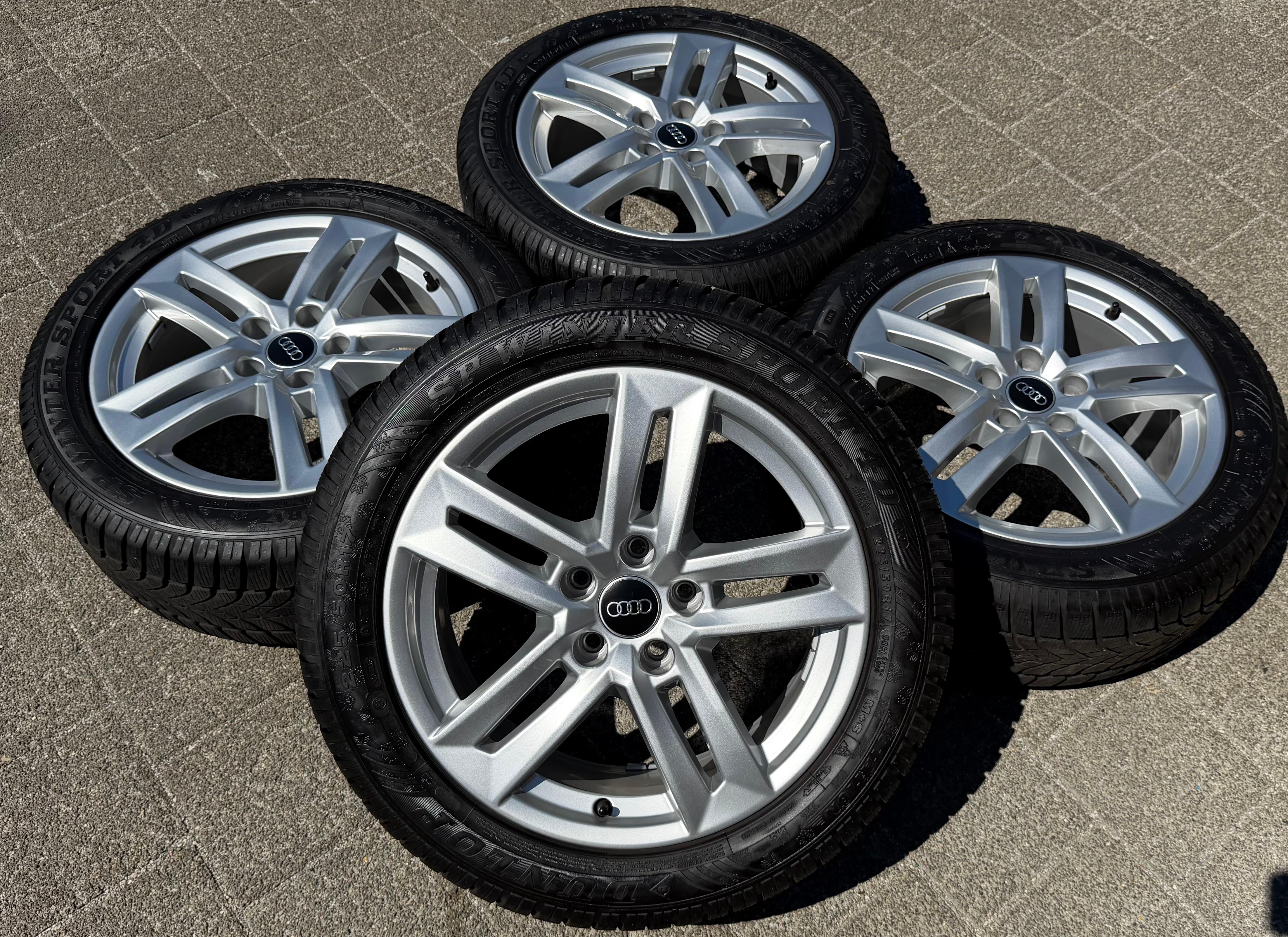 4 Original 17" Alu Winterräder Audi A4 B9 8W 8W0601025P 225/50R17 98H Dunlop 2022