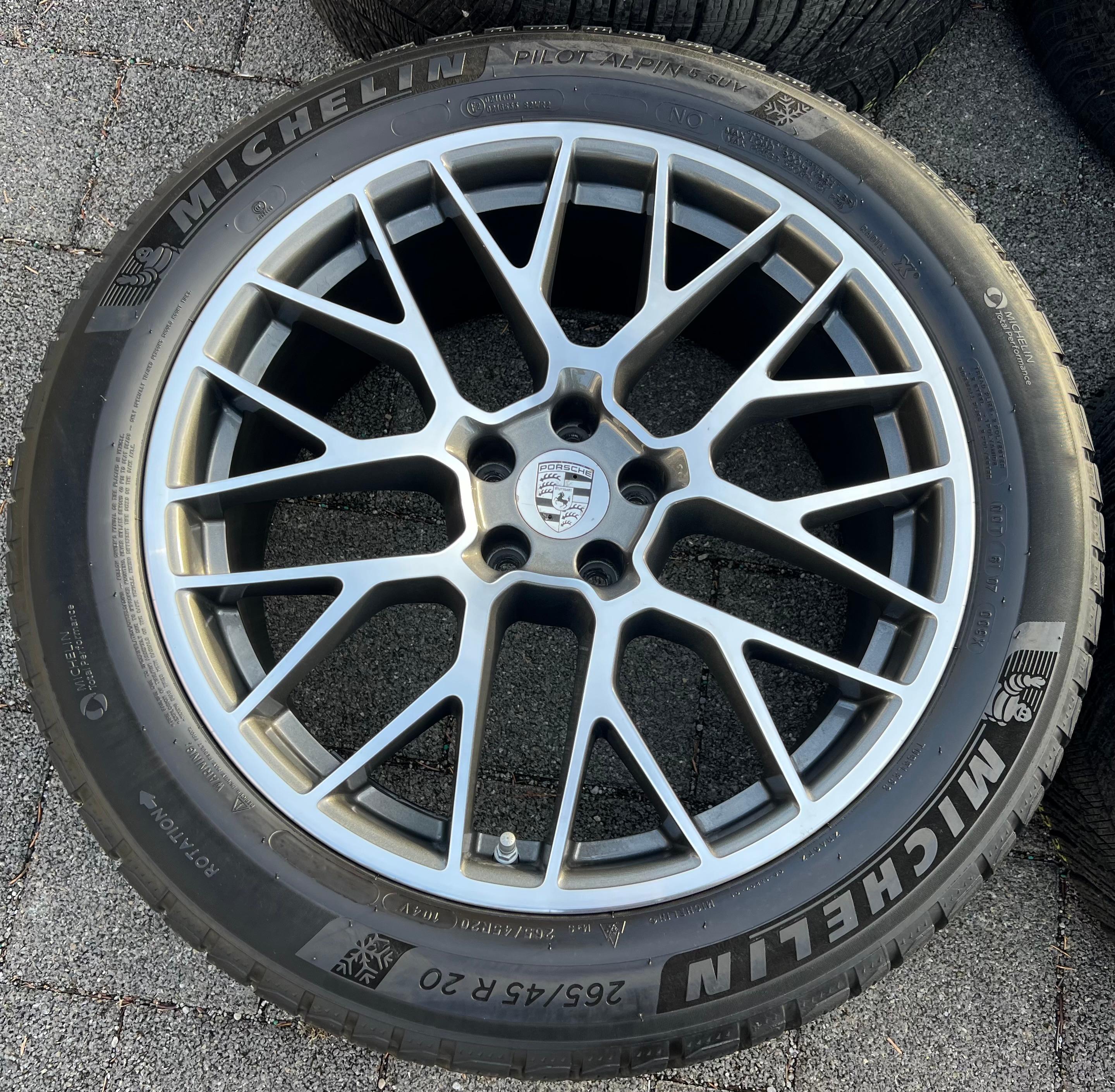 4 ORIGINAL 20" ALU WINTERRÄDER PORSCHE MACAN I & II RS SPYDER FELGEN MICHELIN