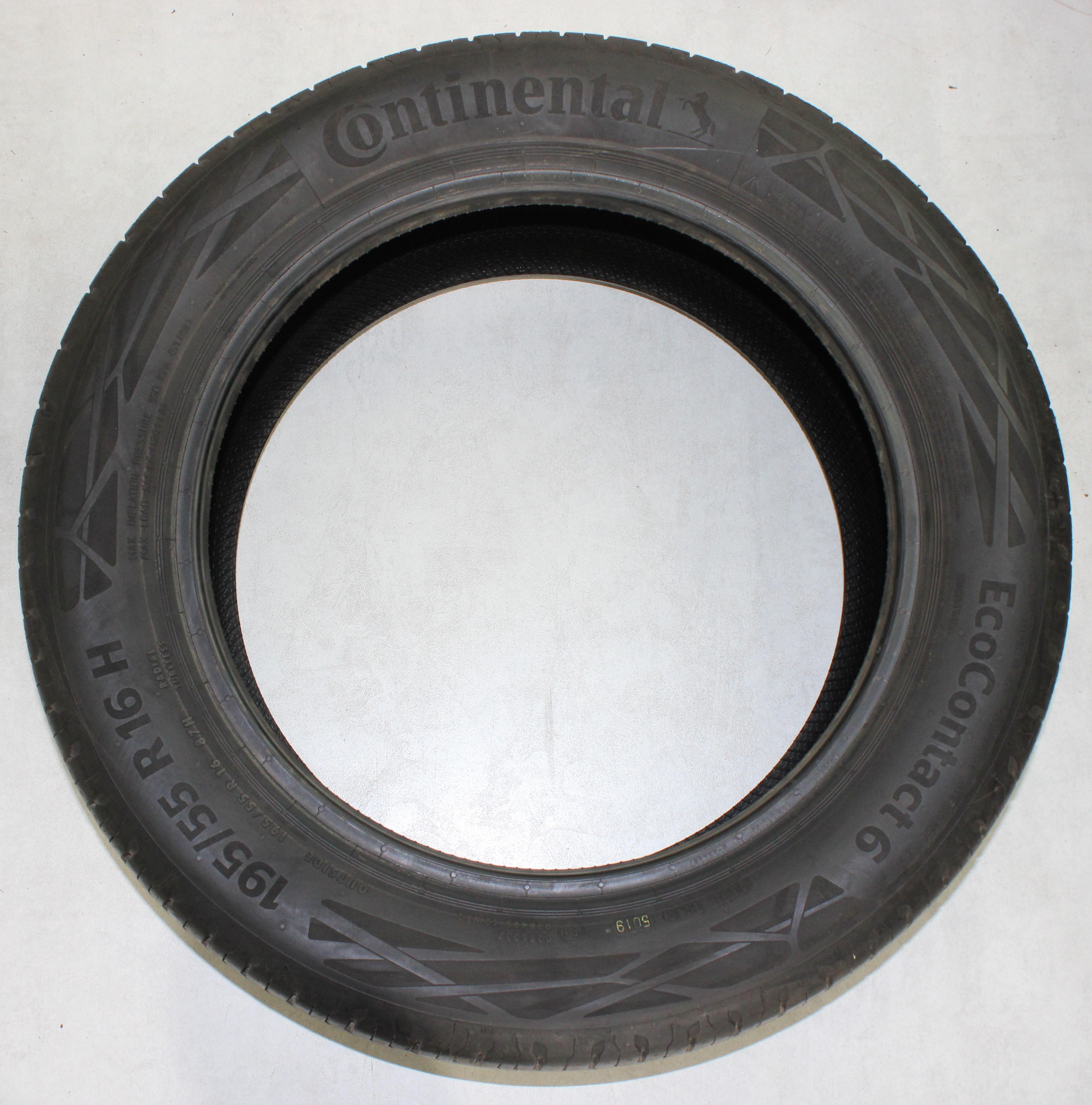1 x 195/55R16 87H Sommerreifen Continental Eco Contact 6 5-5,5mm 2019