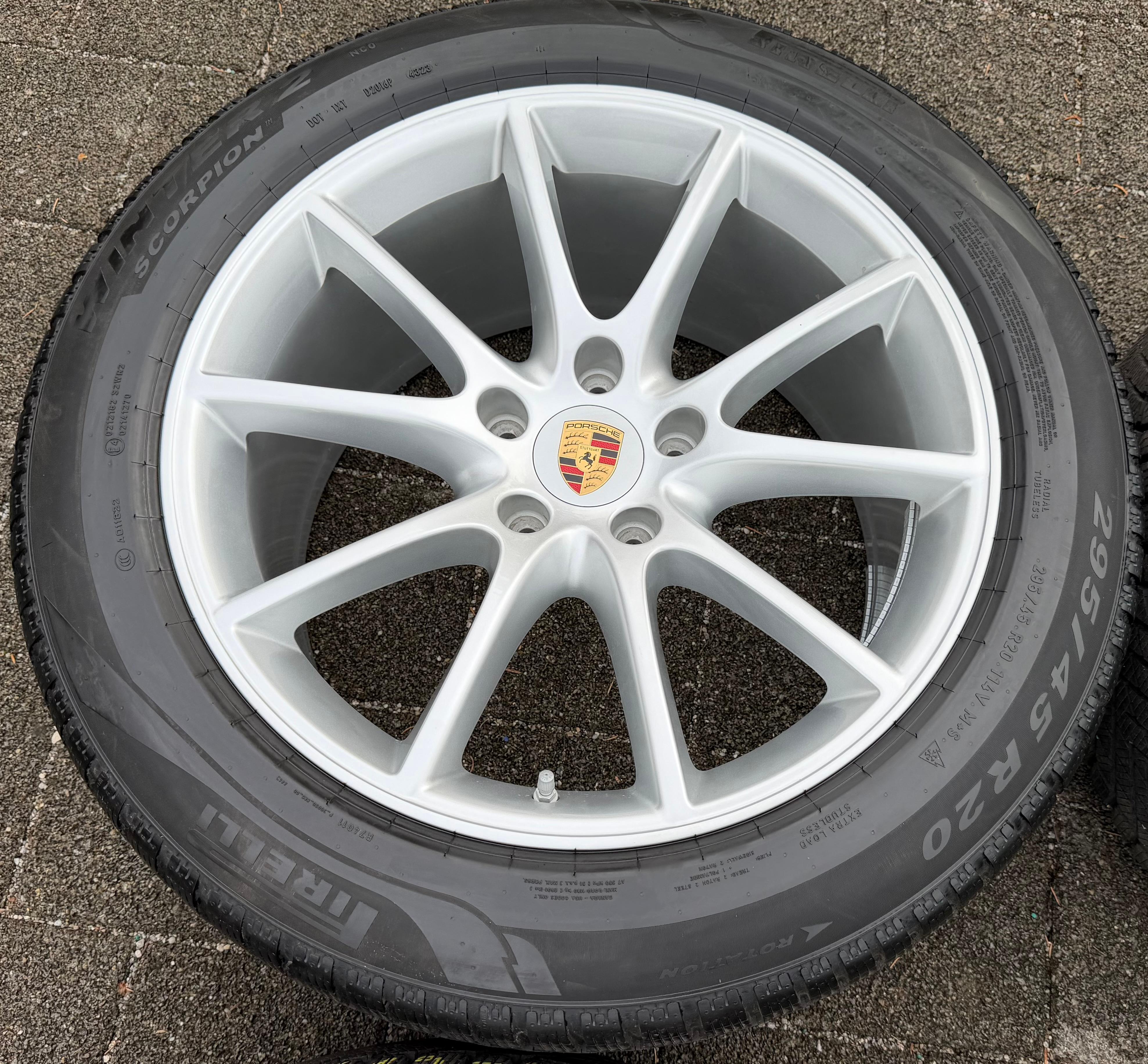 4 ruedas de invierno de aluminio originales de 20" para Porsche Cayenne II E3 9YA 9Y0601025CT 9Y0601025DA