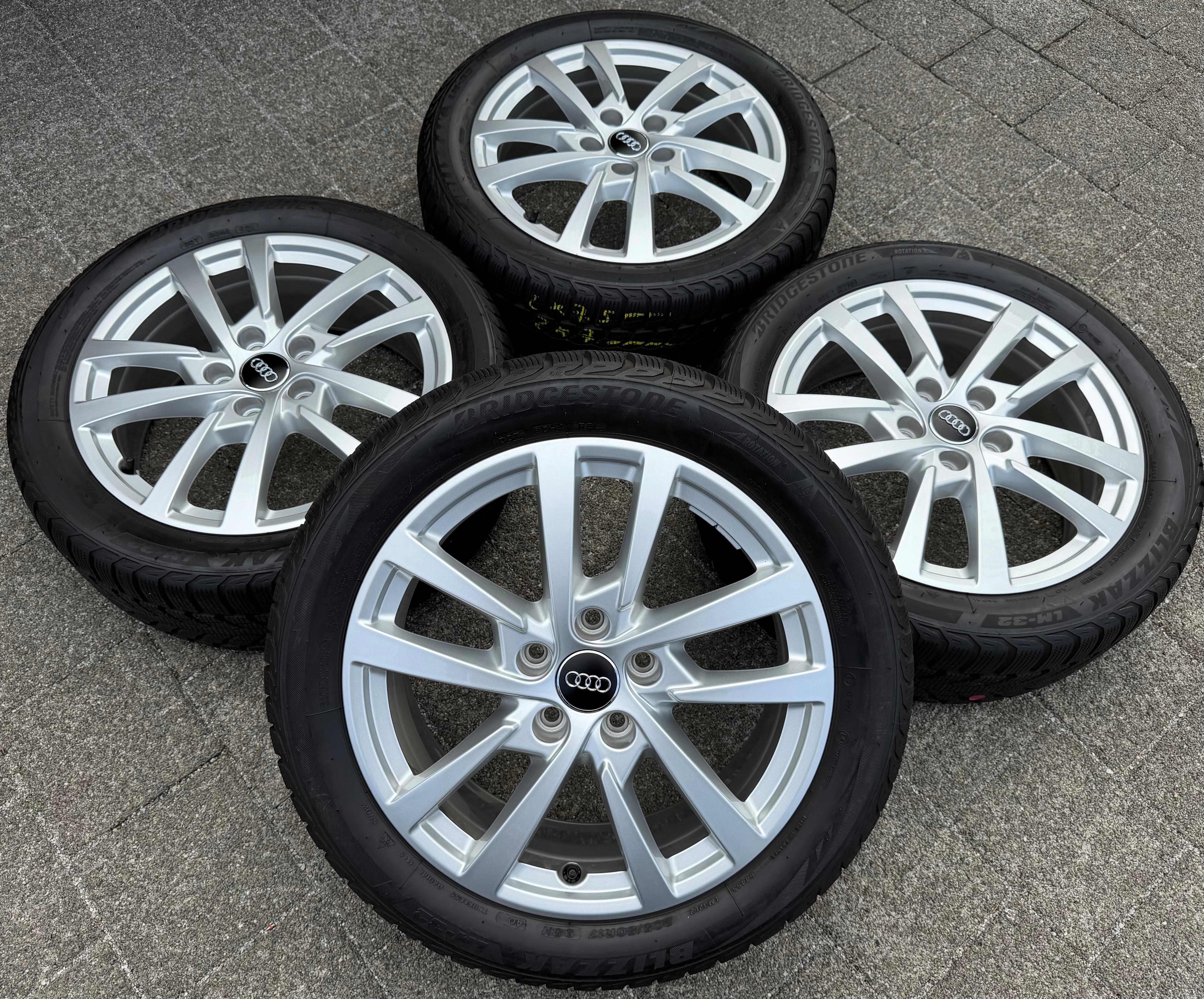 4 Original 17" Alu Winterräder Audi A3 S3 8V 8V0601025DH 205/50R17 93H Bridgestone