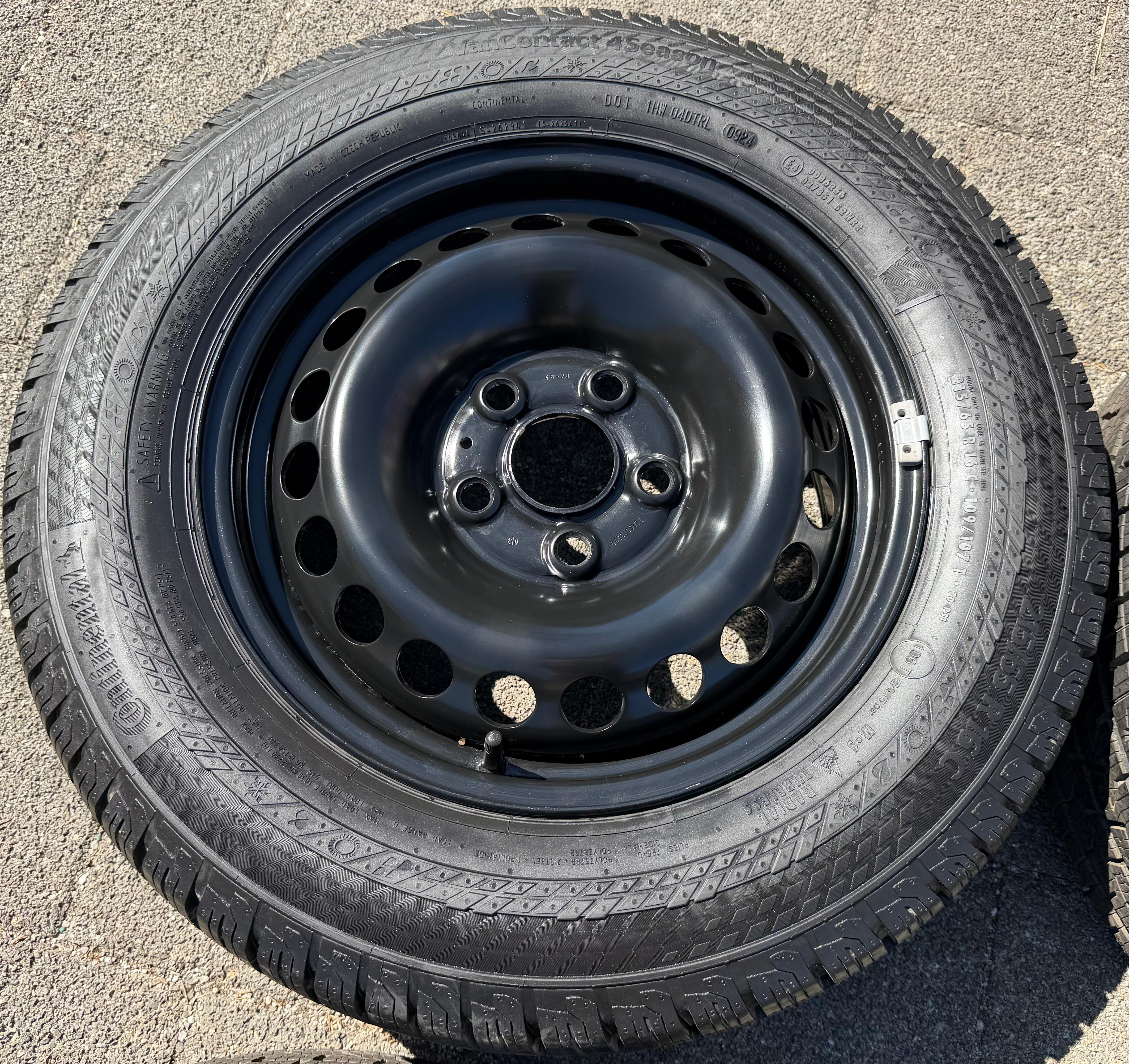 4 neumáticos para todas las estaciones para furgoneta VW T5 y T6, 215/65R16C 109/107T, Continental 2024, M+S