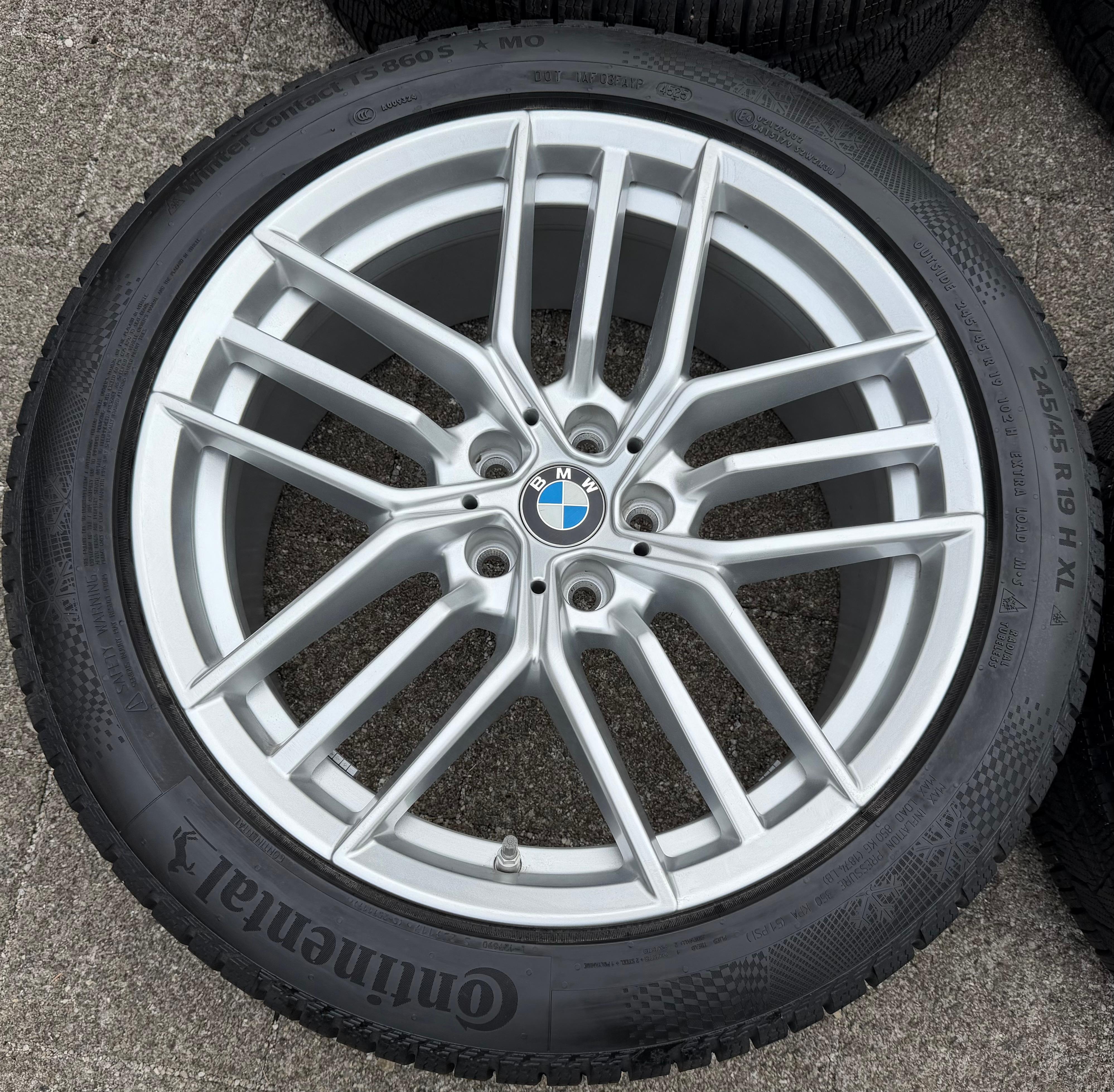 4 LLANTAS DE ALEACIÓN ORIGINALES DE 19" PARA INVIERNO BMW SERIE 5 i5 G60 G61 STYLING 933 CONTI 2025
