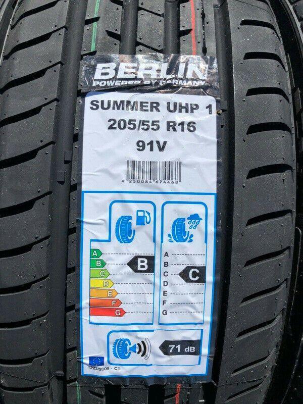 4 X 205/55R16 91V BERLIN TIRE SUMMER UHP1 SOMMERREIFEN 2020 #3206