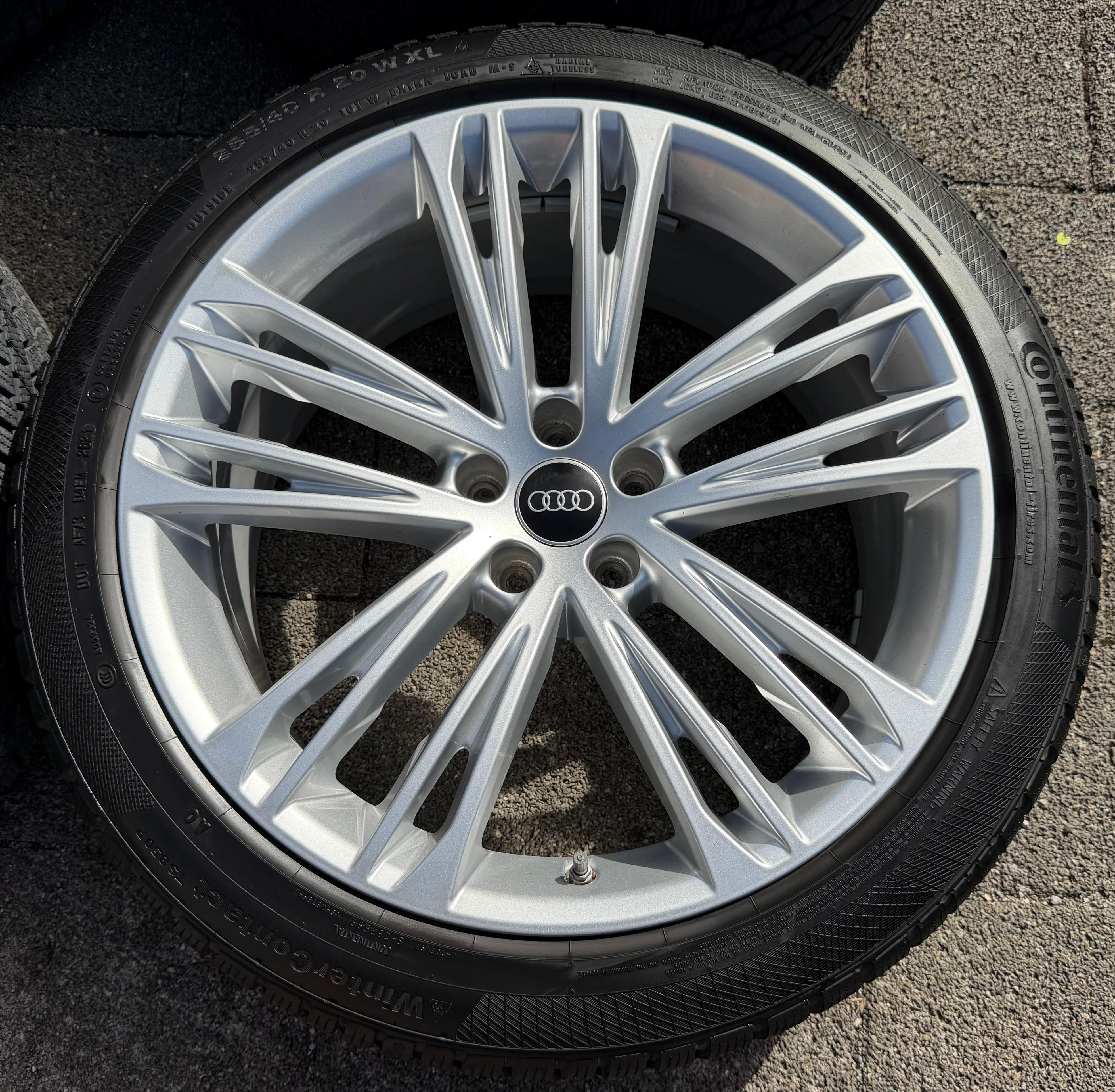 4 Original 20" Alu Winterräder Audi A7 S7 4K 4K8601025F 255/40R20 101W RDKS Continental