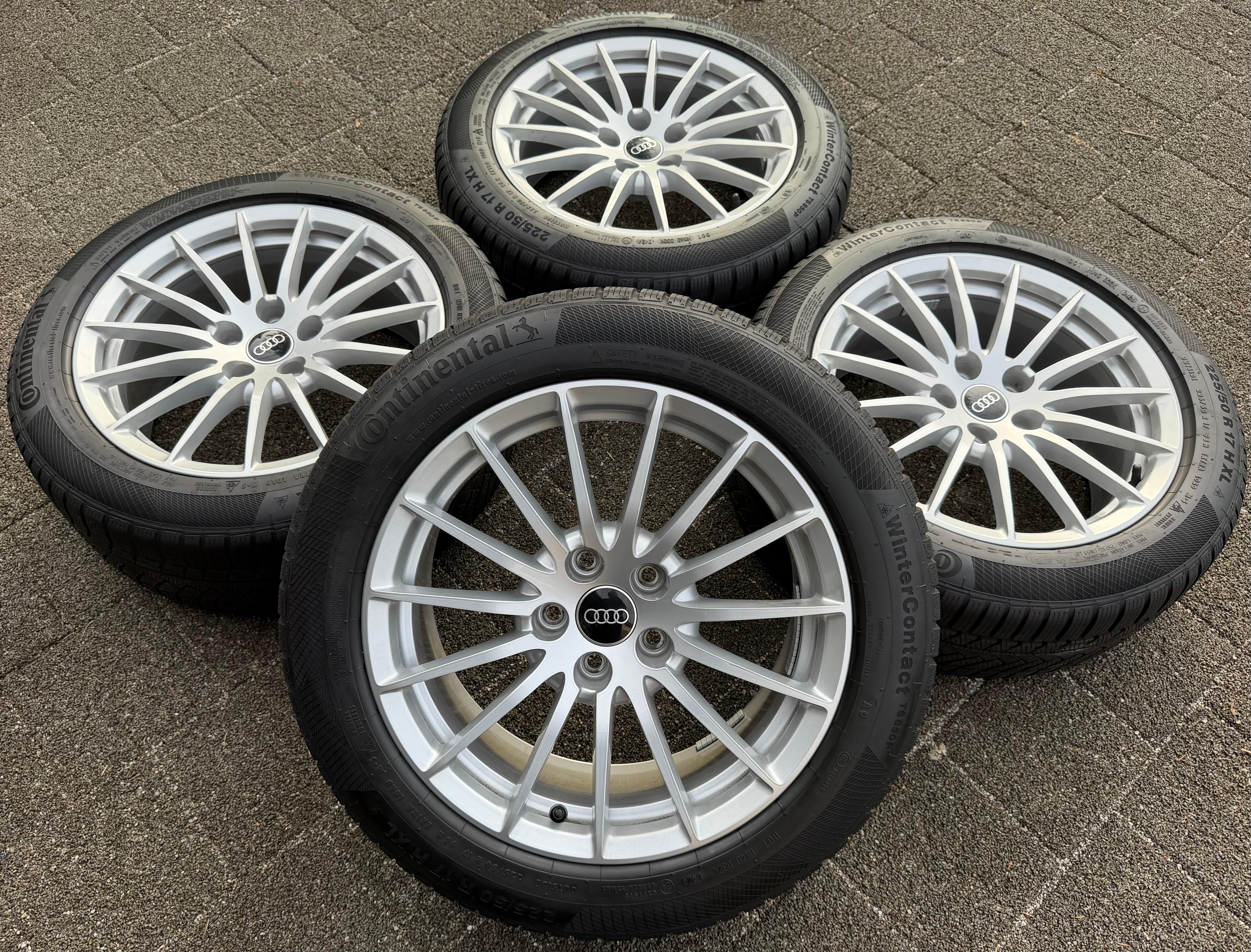 4 RUEDAS DE INVIERNO DE ALEACIÓN ORIGINALES DE 17" PARA AUDI A5 F5 8W 225/50R17 98H 8W0601025AE CONTINENTAL