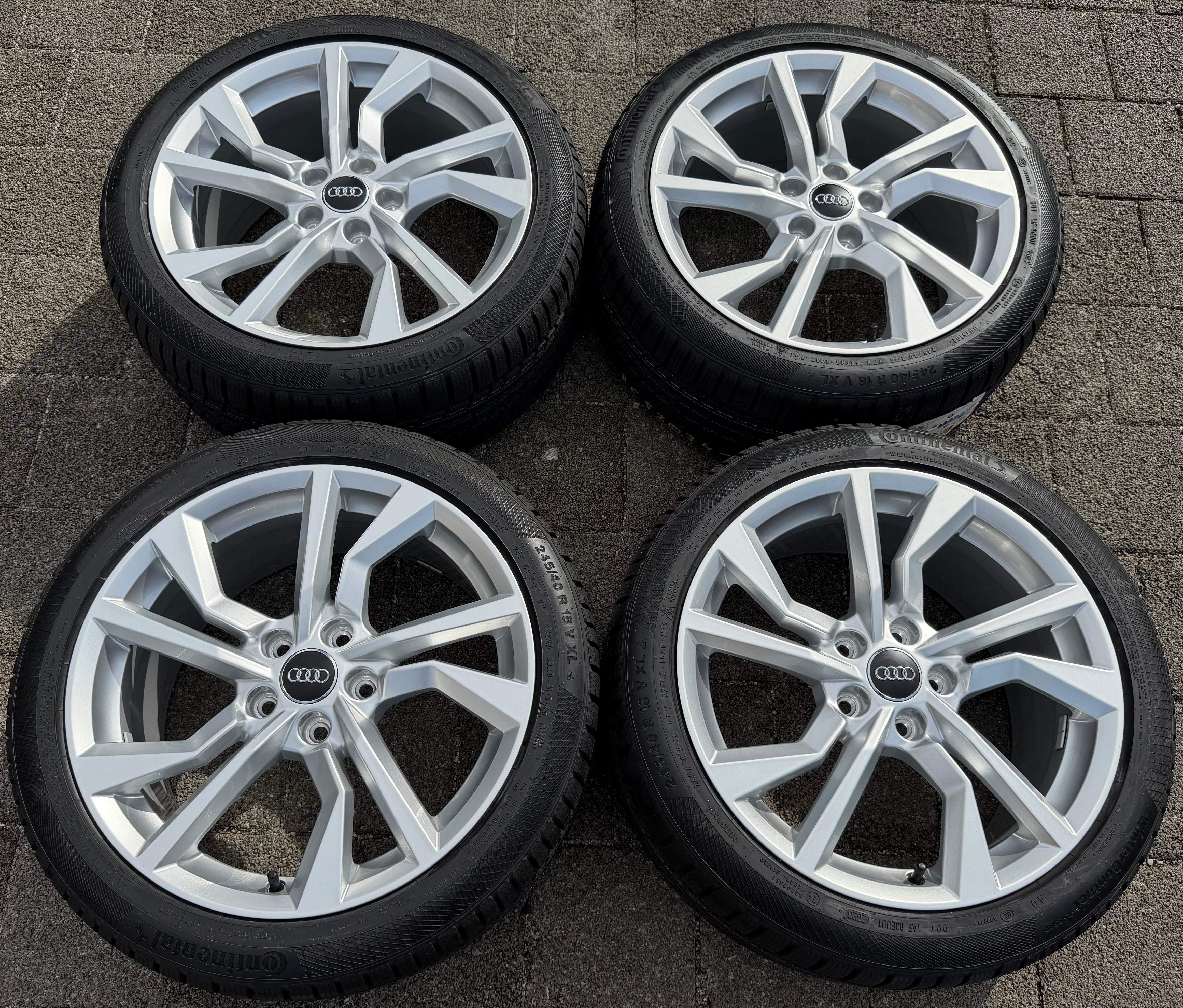 4 Original 18" Alu Winterräder Audi TT TTS 8S 8S0601025AN 245/40R18 97V Continental 2023 NEU