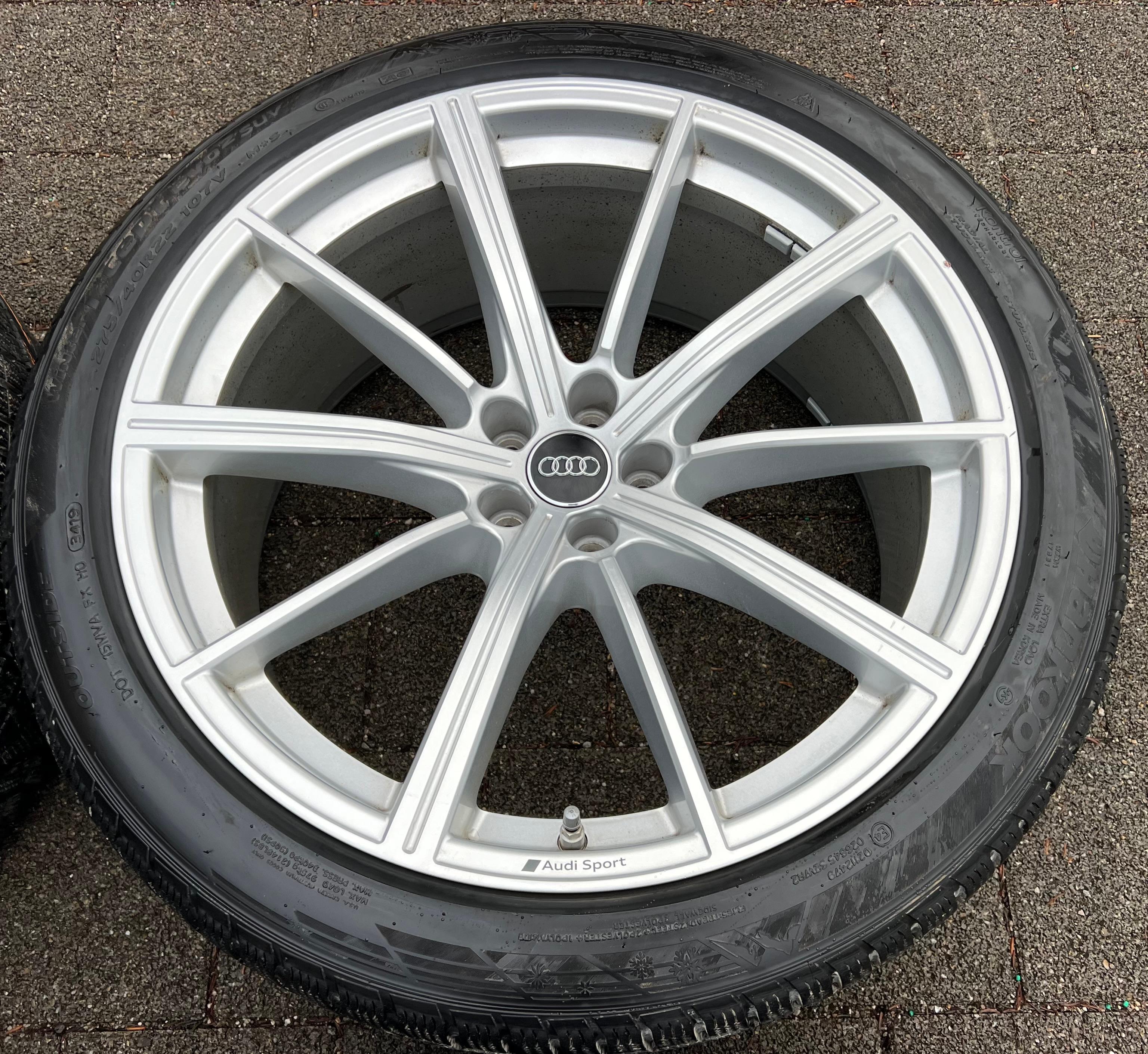 4 ORIGINAL 22" ALU WINTERRÄDER AUDI SQ8 Q8 4M 4M8601025AM 275/40R22 107V RDKS
