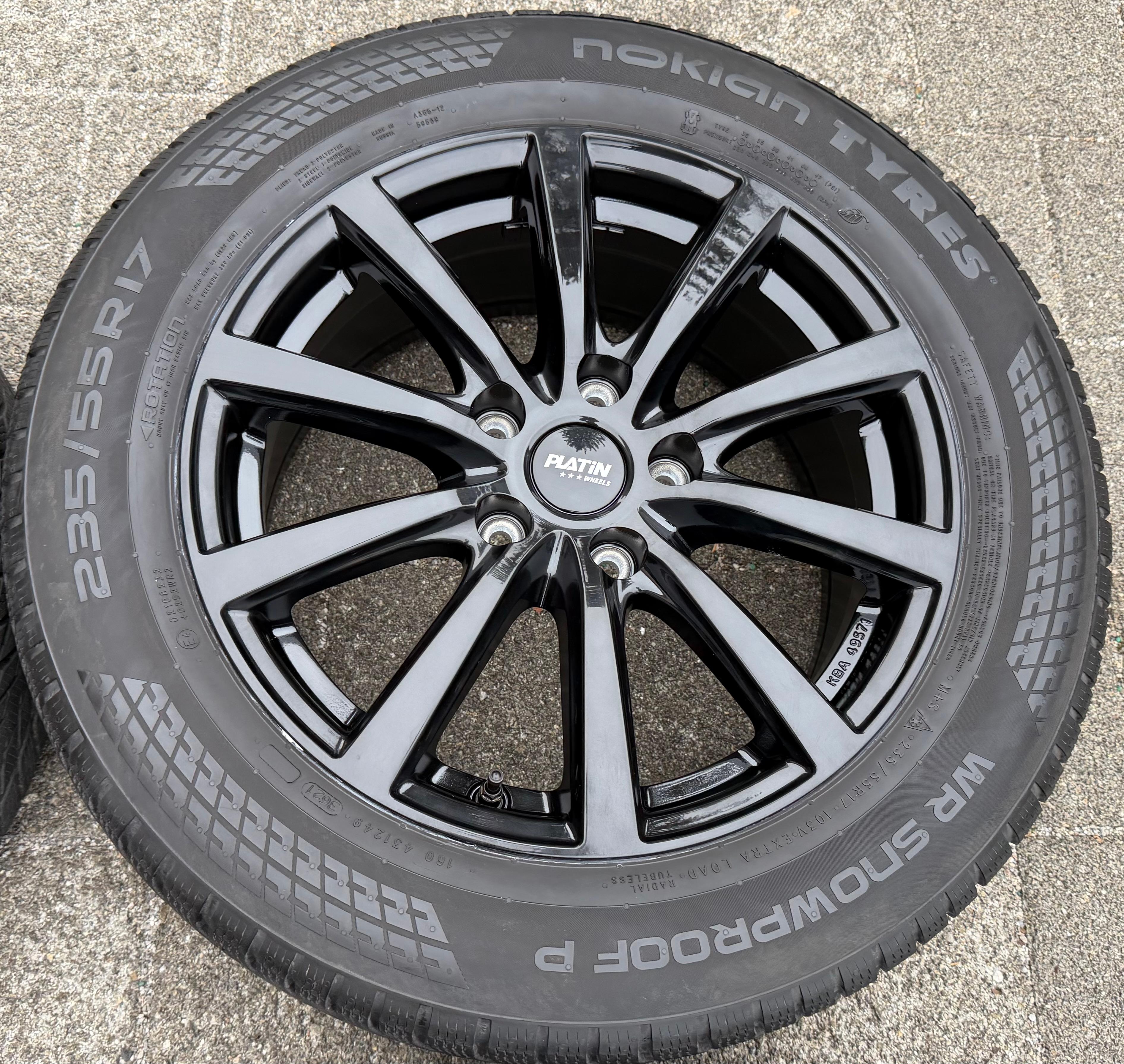 4 aluminium 17" winterwielen VW BUS T5 T6 T6.1 235/55R17 103V XL Nokian