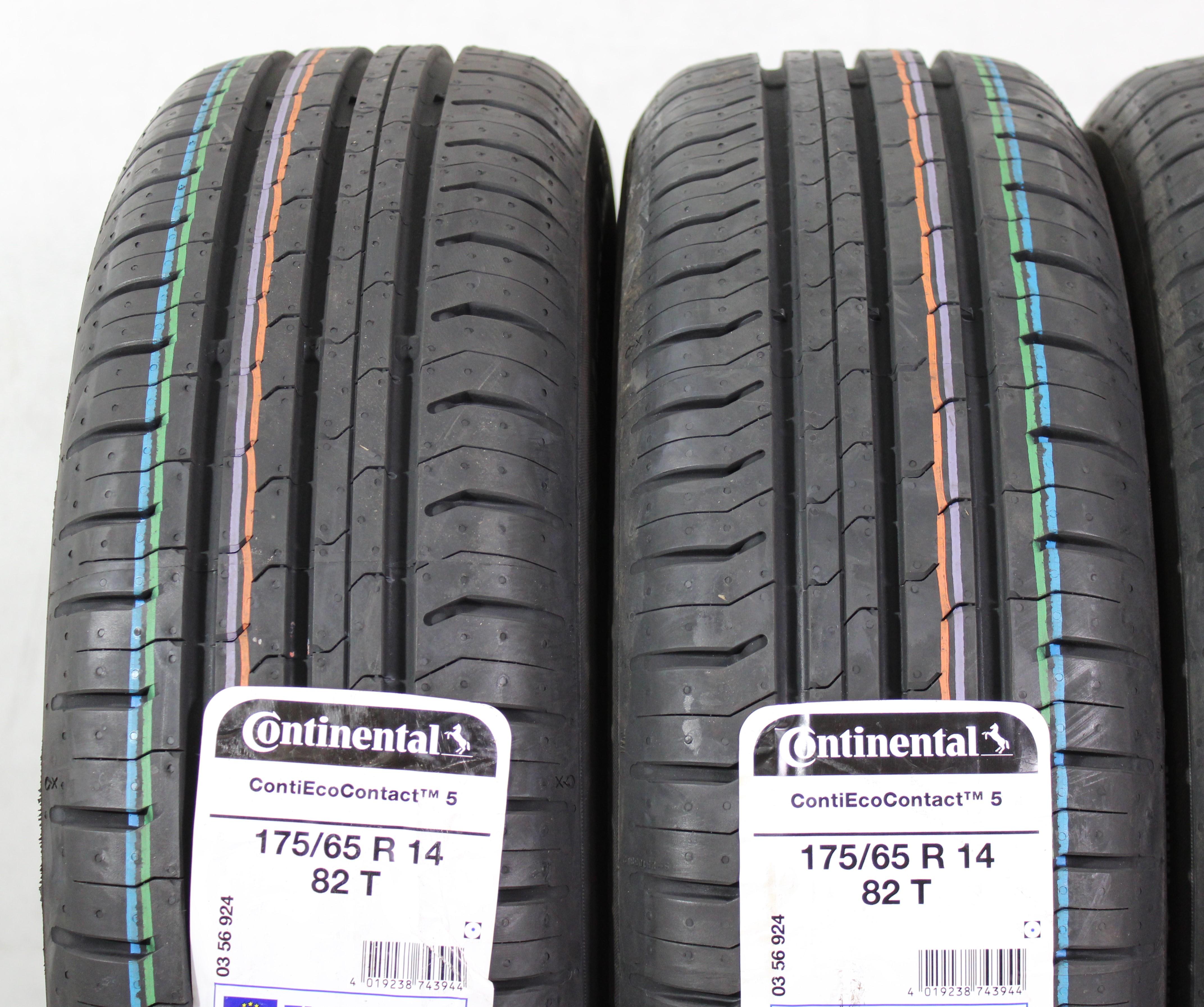4 x 175/65R14 82T neumáticos de verano Continental Eco Contact 5 2023 NUEVO Entrega gratuita