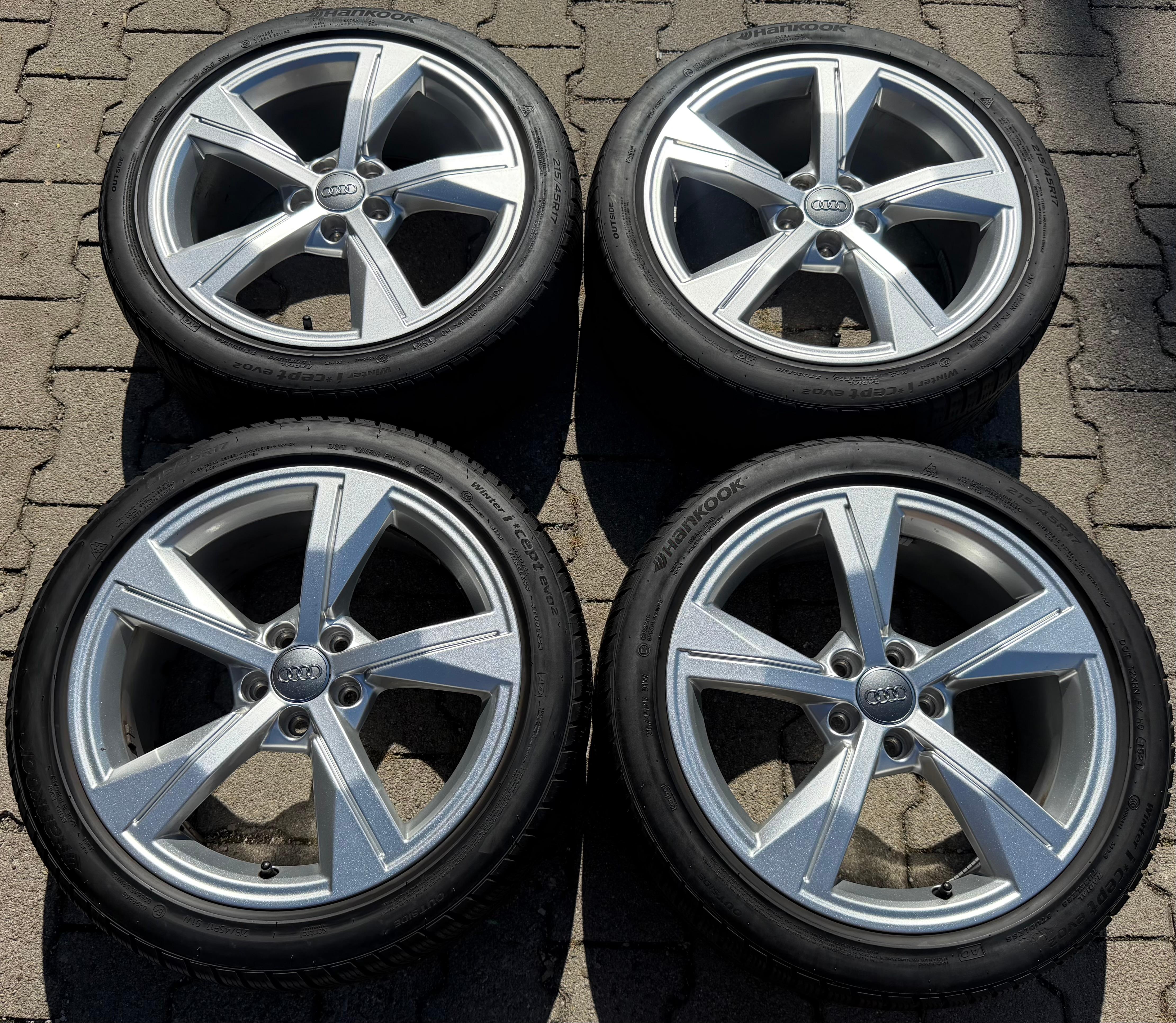 4 ORIGINAL 17" ALUFELGEN FELGEN AUDI A1 II GB 82A601025G 7x17 ET43 FREIHAUS