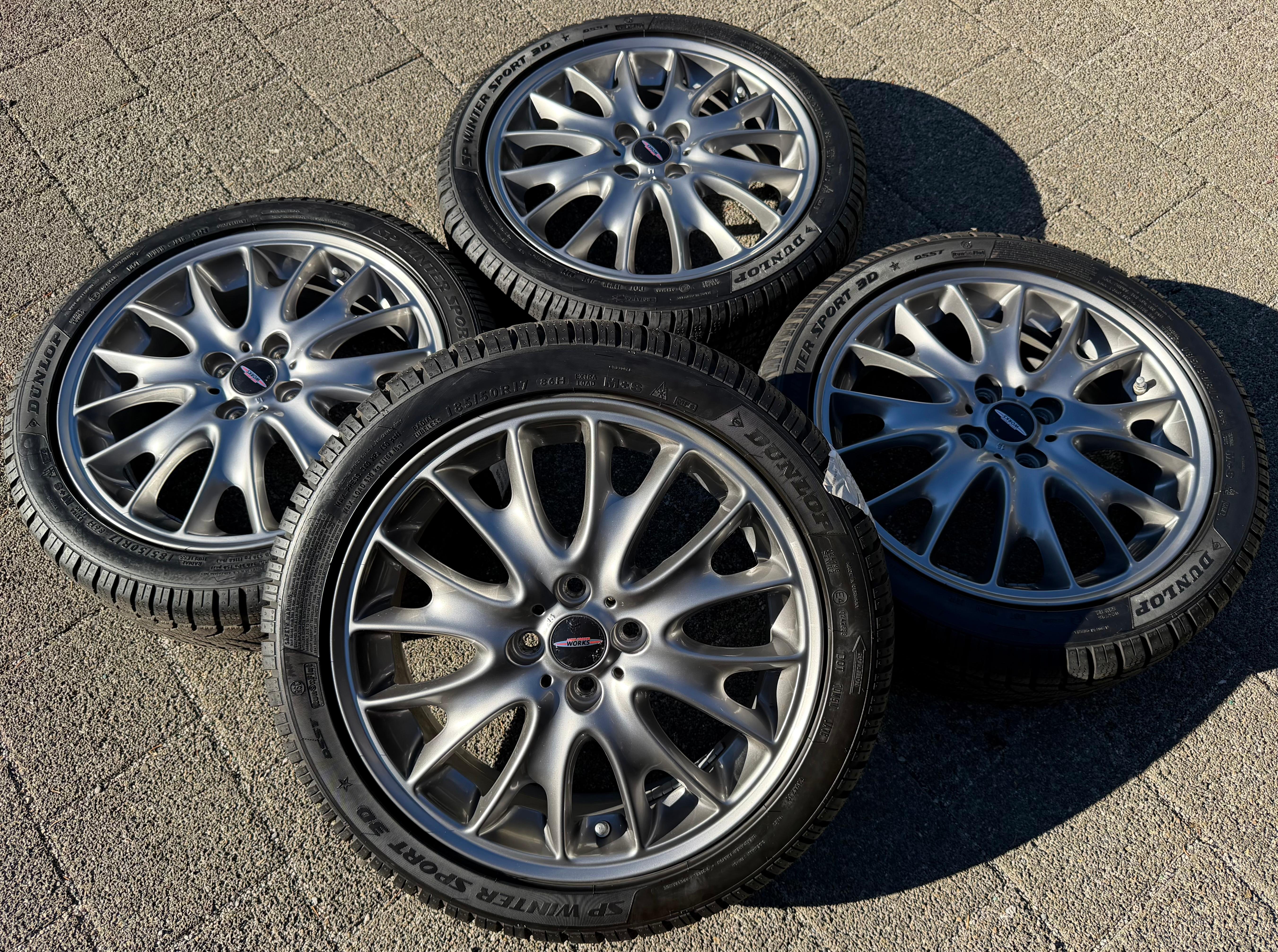 4 ruedas de invierno de aleación originales de 17" para Mini R55 R56 R57 R58 185/50R17 86H 6786220 2024 Dunlop