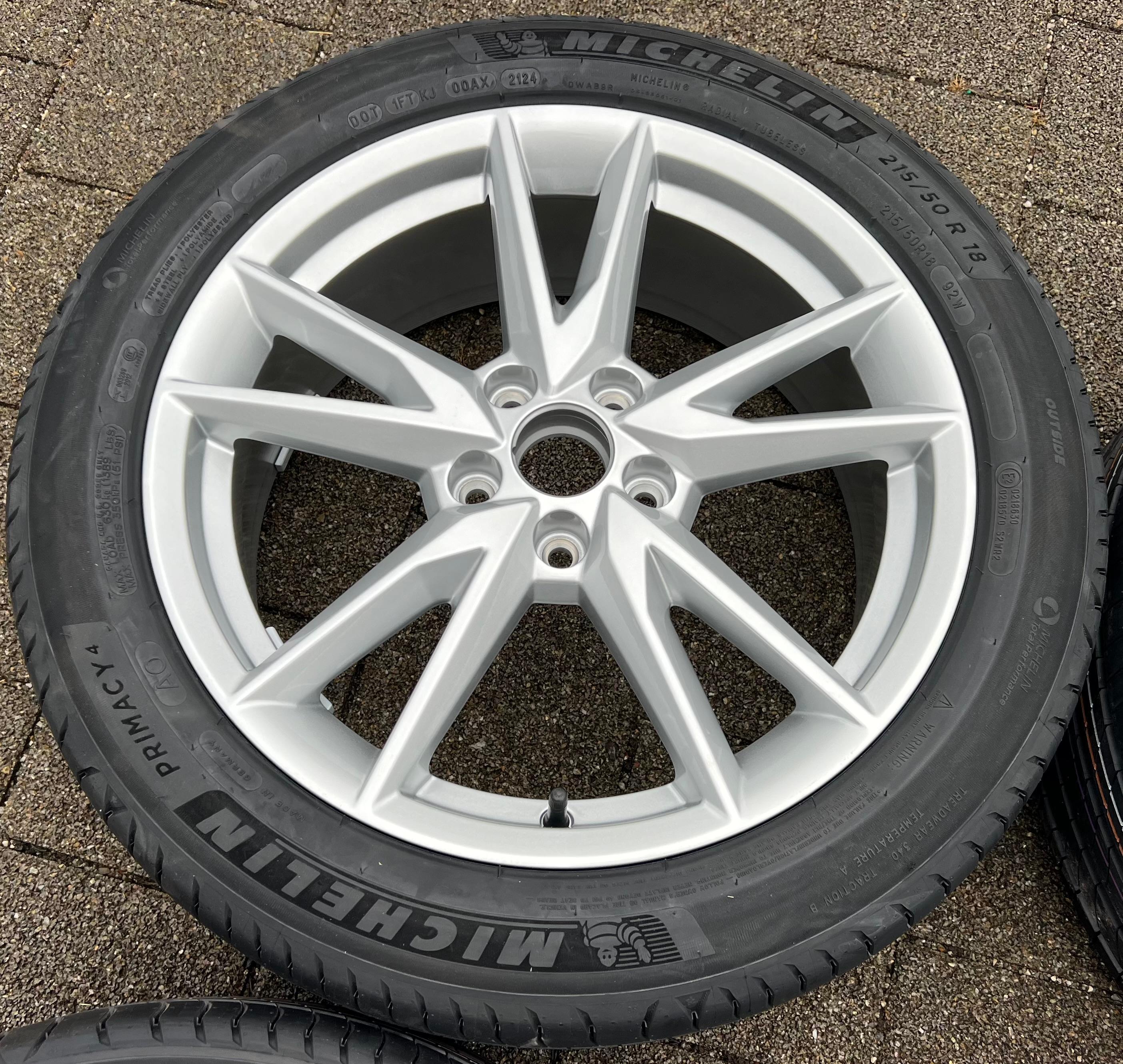 4 ROUES D'ÉTÉ ORIGINALES 18" EN ALUMINIUM AUDI Q2 215/50R18 92W MICHELIN 81A601025G 2024 NEU FREIHAUS