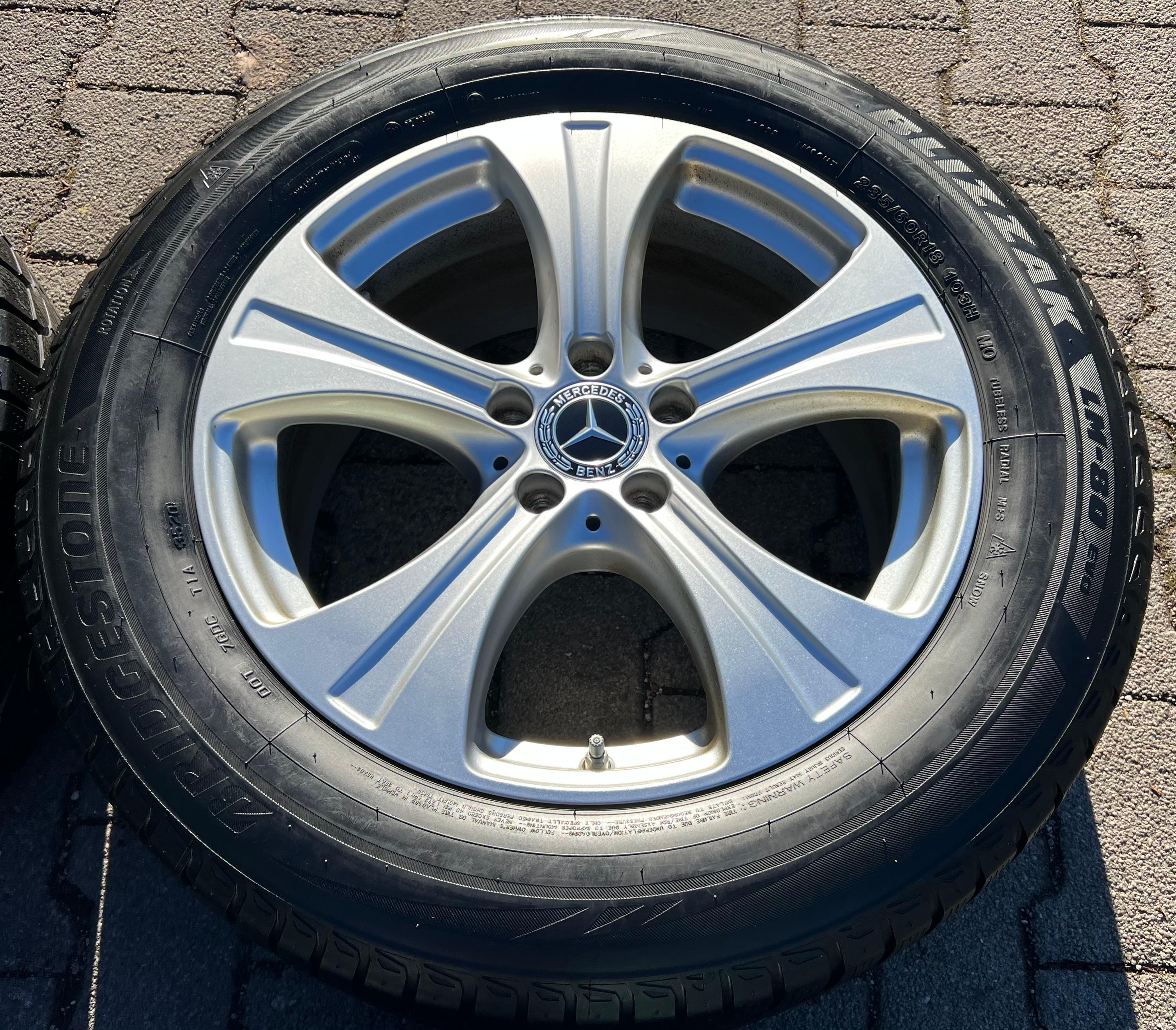 4 ORIGINAL ALU 18" WINTERRÄDER MERCEDES GLC X253 C253 235/60R18 103H RDKS