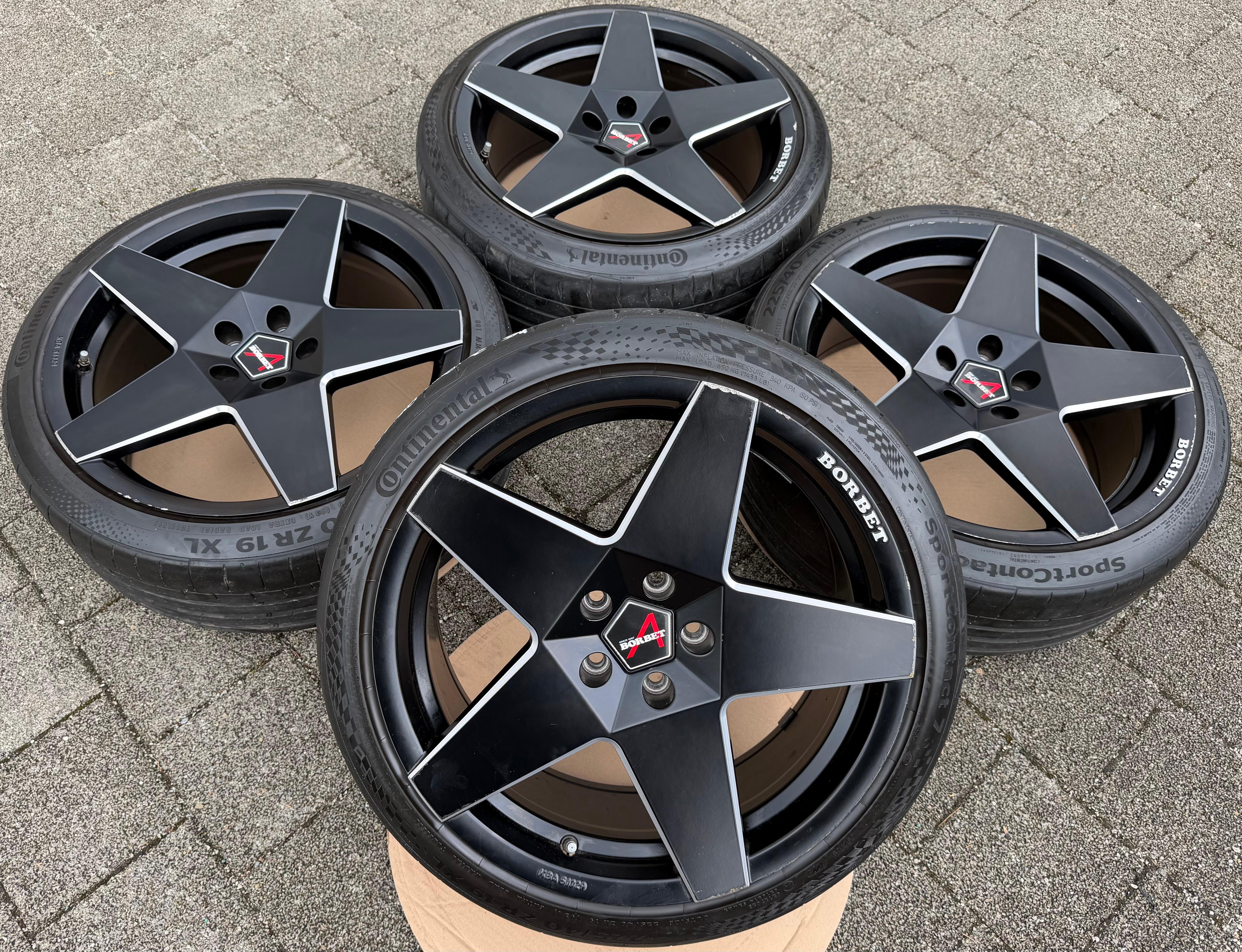 4 Borbet 19" Alufelgen Audi A8 Q2 Q3 VW Tiguan Seat Alhambra Ateca Skoda Kodiaq
