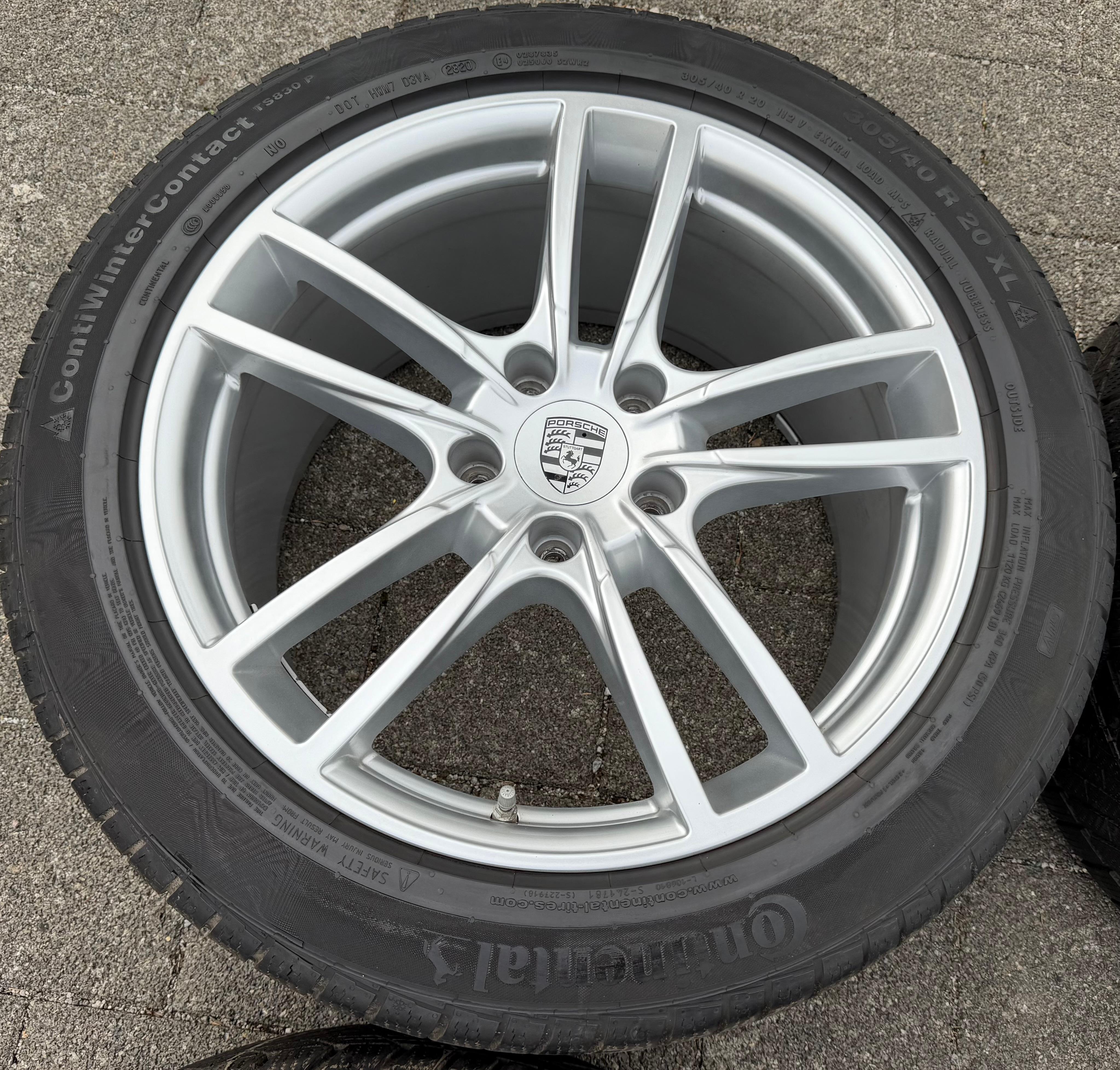 4 originele 20" lichtmetalen winterwielen Porsche Cayenne 9YA 9Y0601025BB 9Y0601025BC TPMS