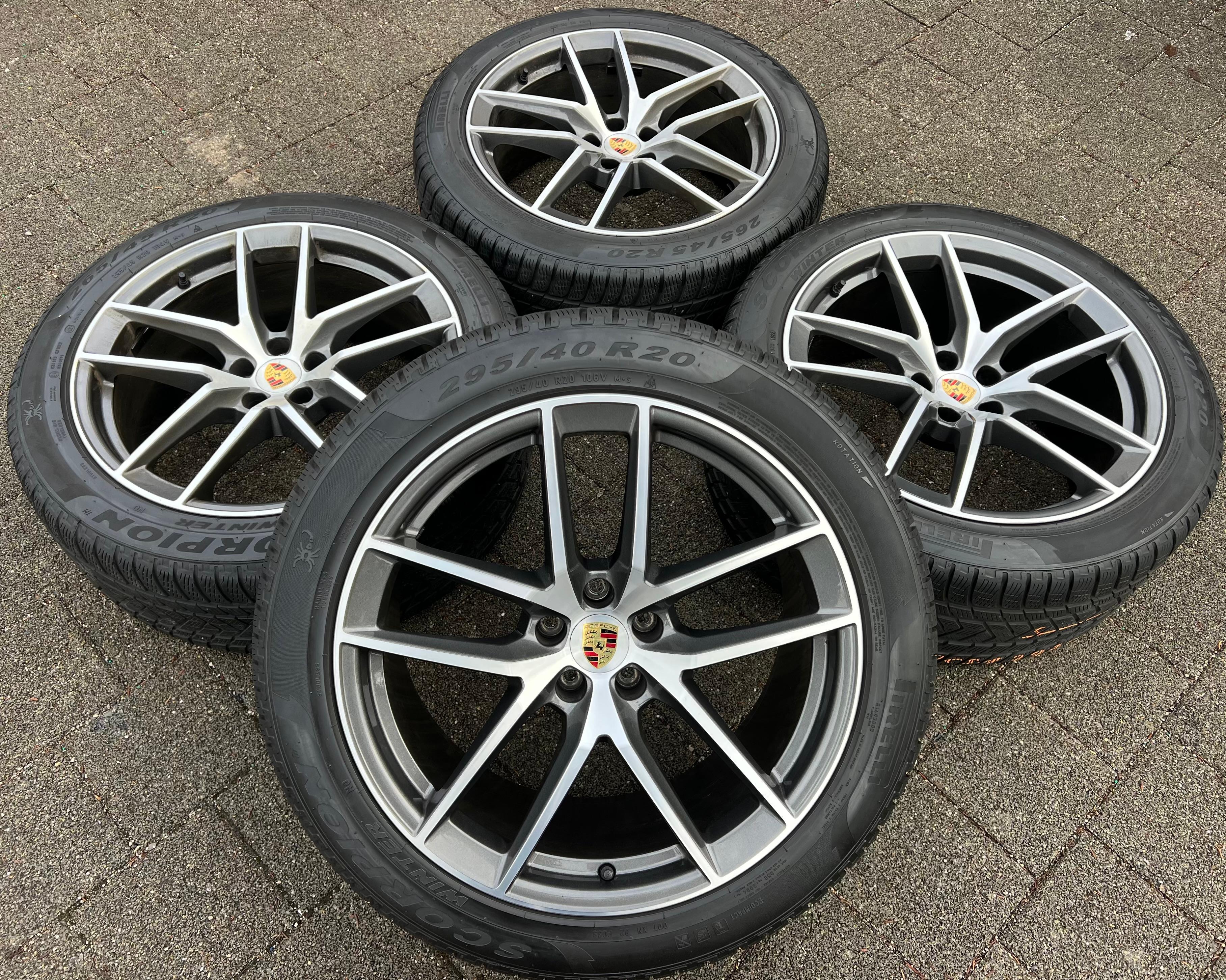 4 ORIGINAL 20" ALU WINTERRÄDER PORSCHE MACAN 265/45R20 104V 295/40R20 106V RDKS
