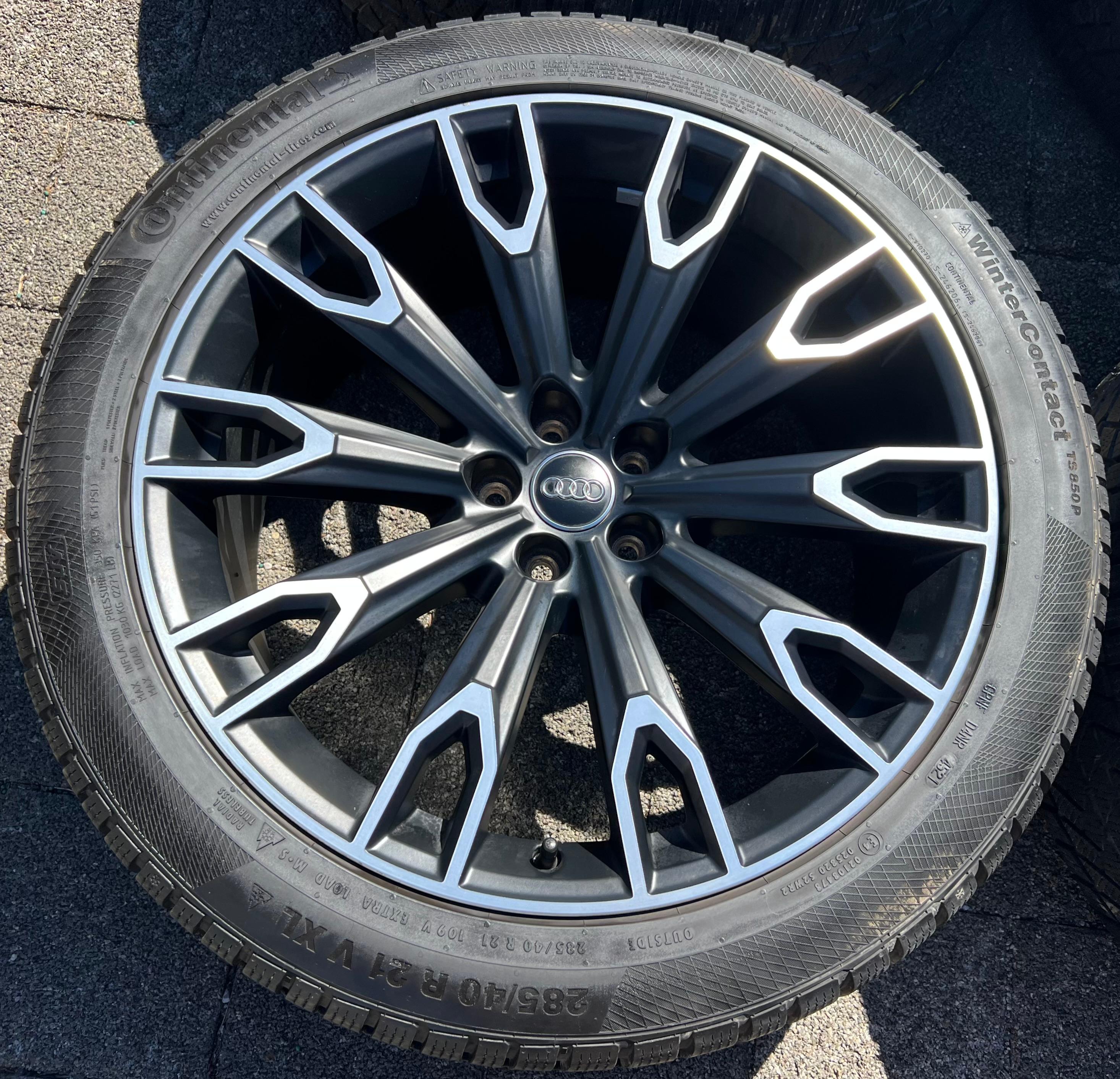 4 ORIGINAL 21" ALU WINTERRÄDER AUDI Q7 4M TALEA 4M0071491 285/40R21 109V FREIHAU