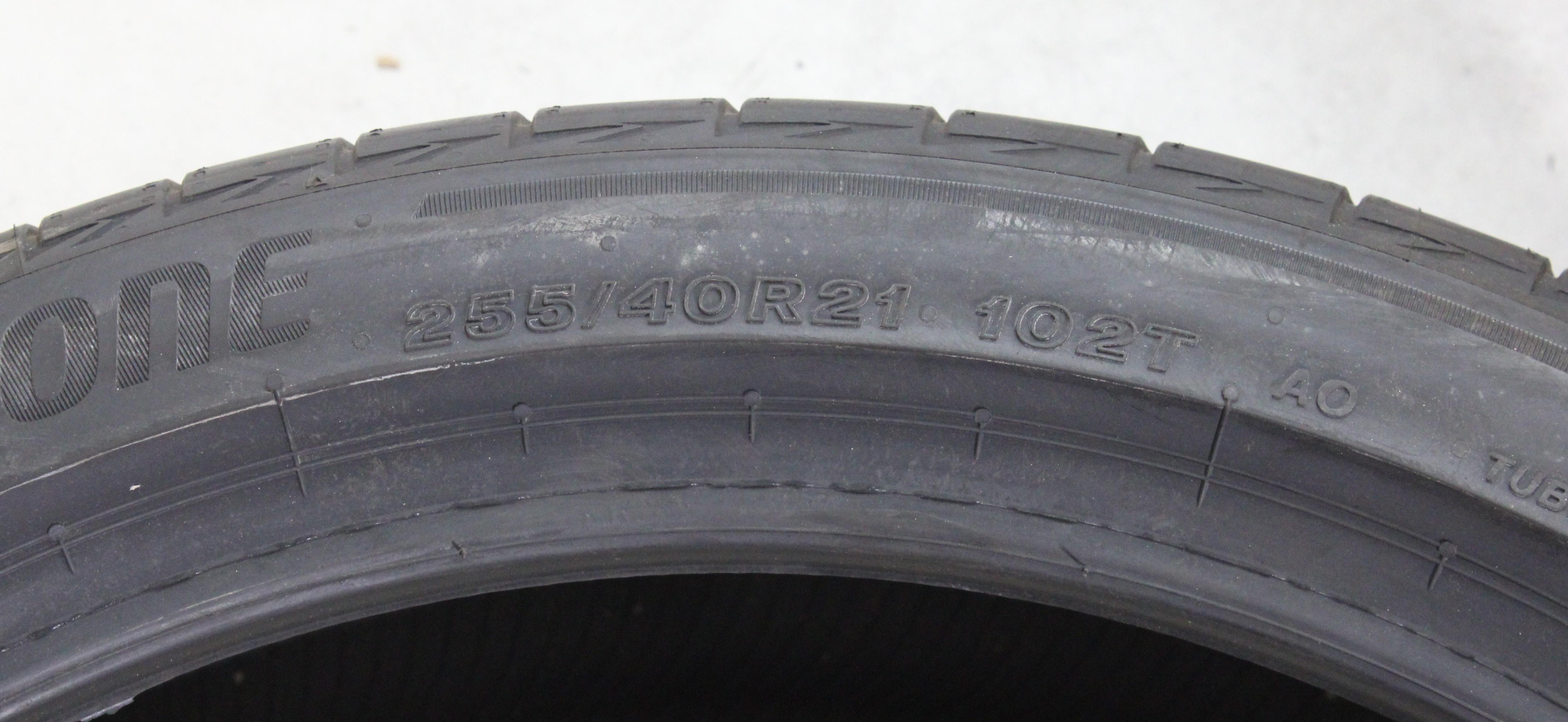 2 x 255/40R21 102T pneus été Bridgestone Turanza Eco AO NEUF 2020 Seal