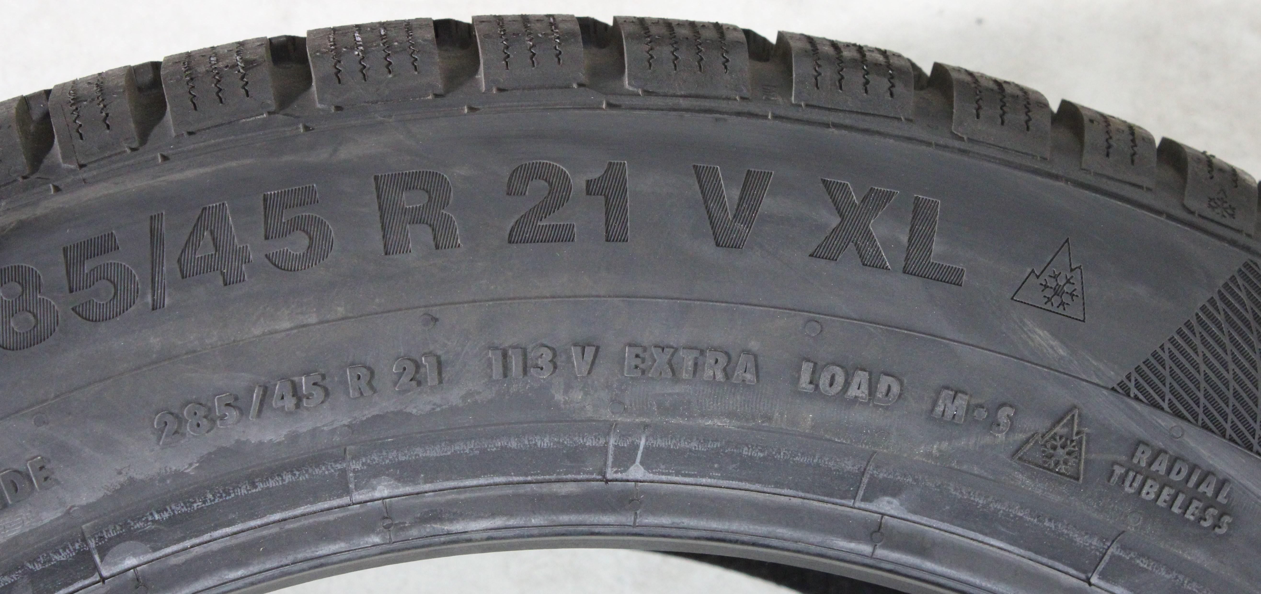 1 x 285/45R21 113V pneumatico invernale Continental WinterContact TS850P AO battistrada completo 2019 XL