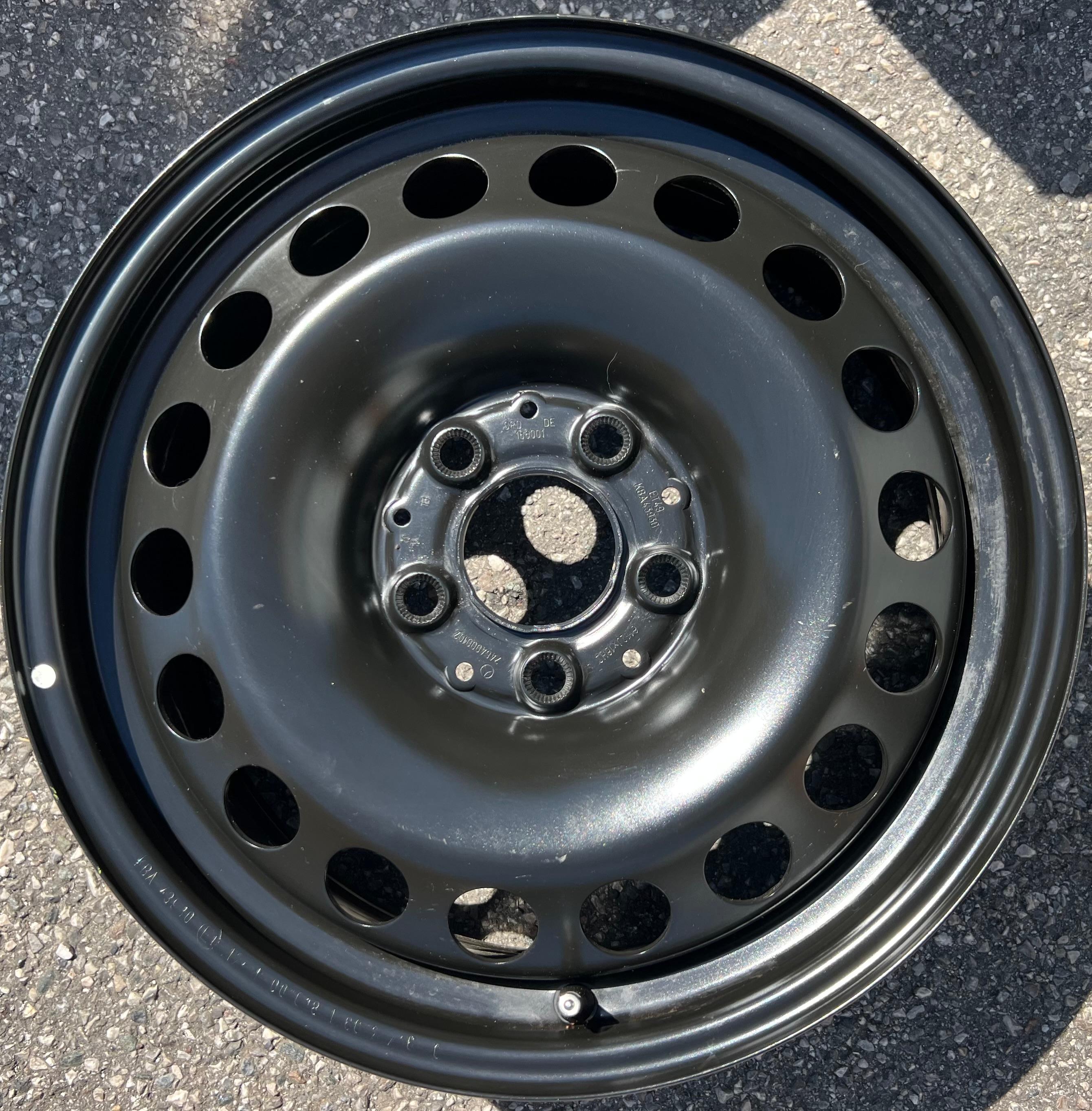 1 X STAHLFELGE MERCEDES A-KLASSE 176 B-KLASSE W246 CLA 6,5x16 ET49 FREIHAUS