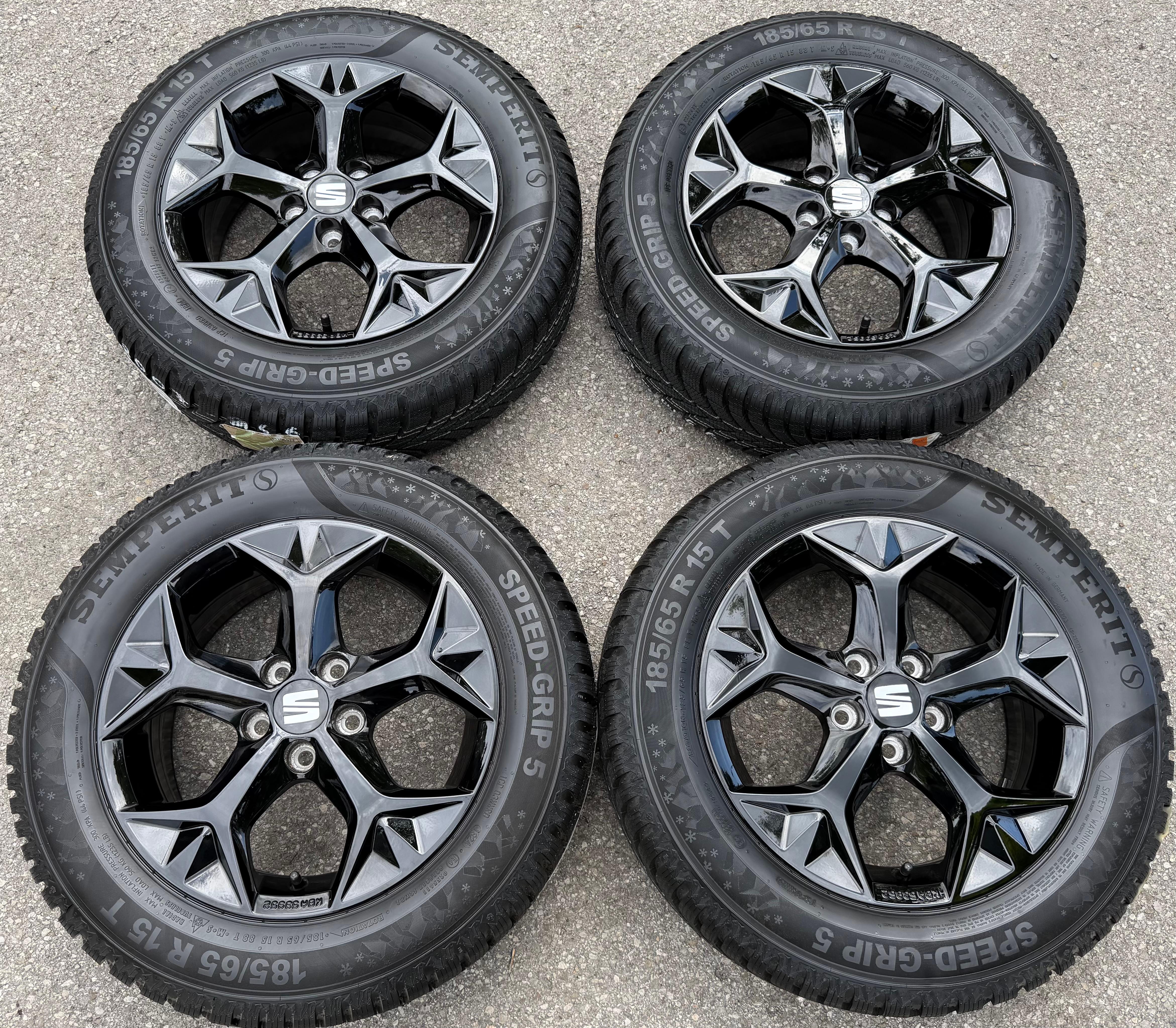 4 ORIGINAL 15" ALU WINTERRÄDER SEAT IBIZA 5 6F 6F0071495H 185/65R15 88T NEU