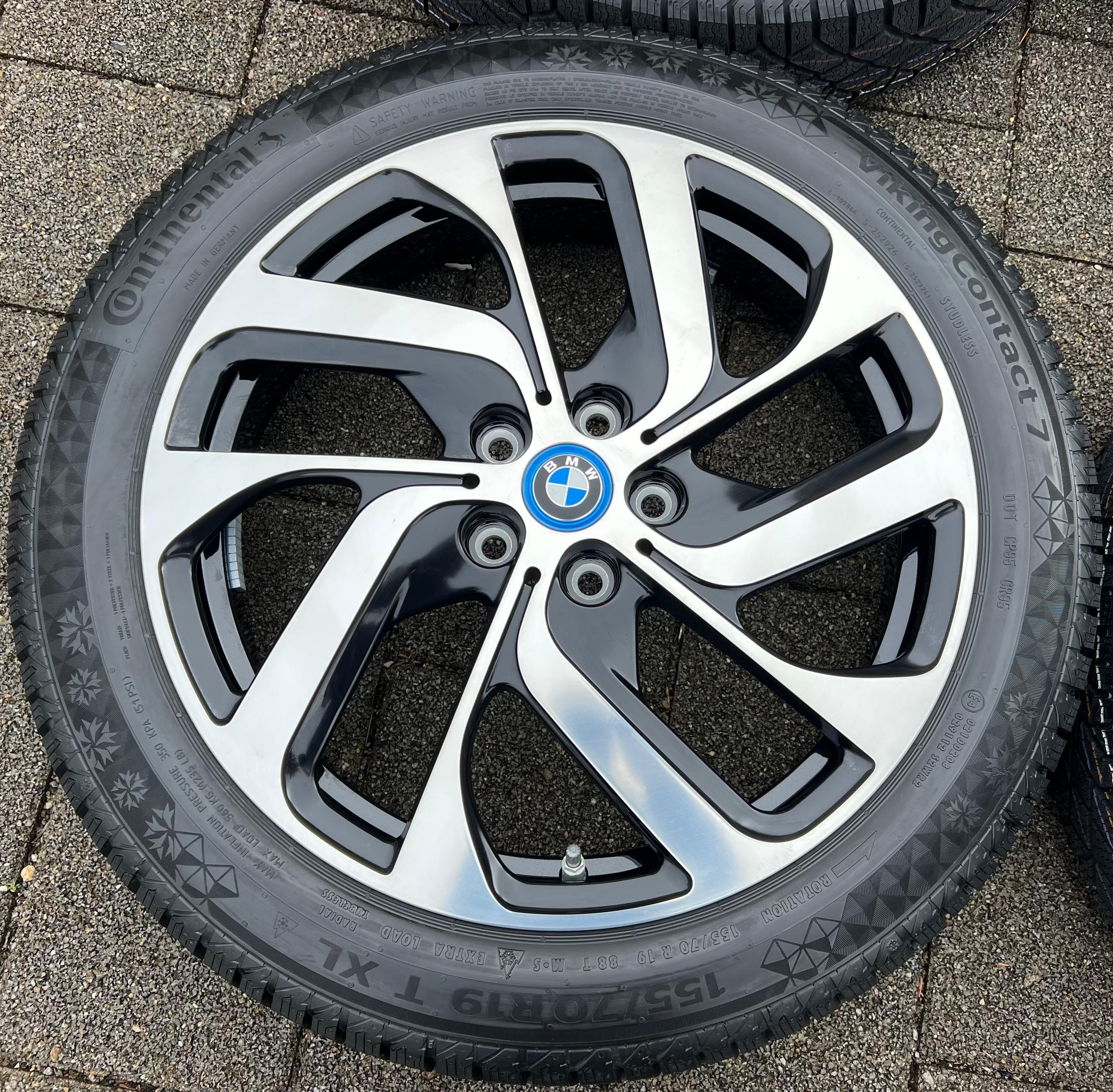 4 ORIGINAL 19" ALU WINTERRÄDER BMW i3 i3s 155/70R19 88T CONTINENTAL 6856894 STYLING 428 NEU RDKS