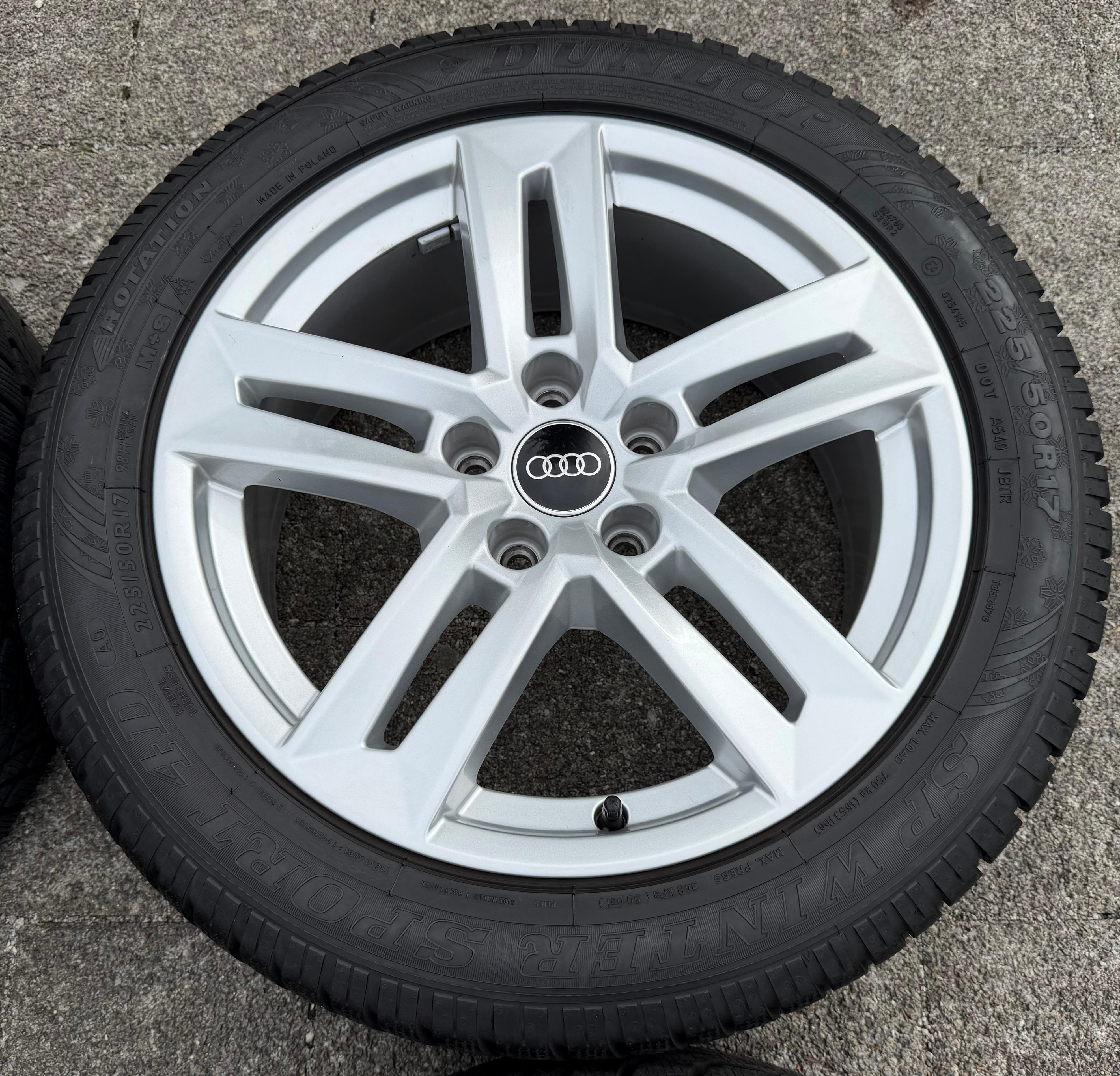 4 Original 17" Alu Winterräder Audi A4 B9 8W 8W0601025P 225/50R17 98H Dunlop 2022