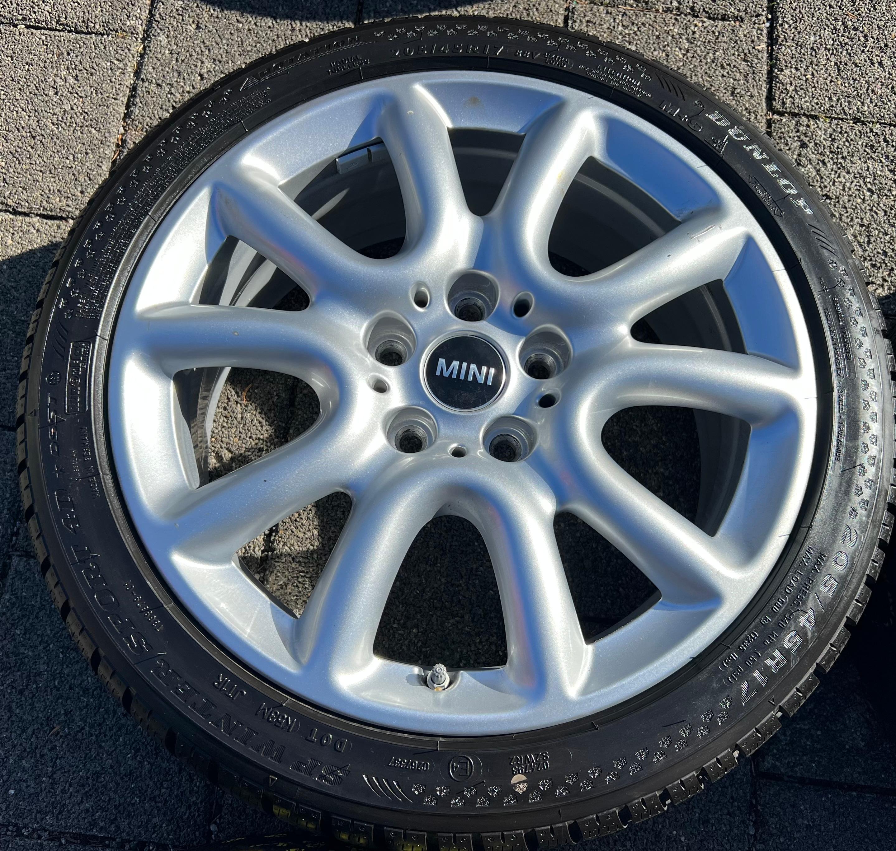 4 ROUES D'HIVER ORIGINALES 17" EN ALUMINIUM MINI F55 F56 F57 JCW 205/45R17 88V DUNLOP 2020