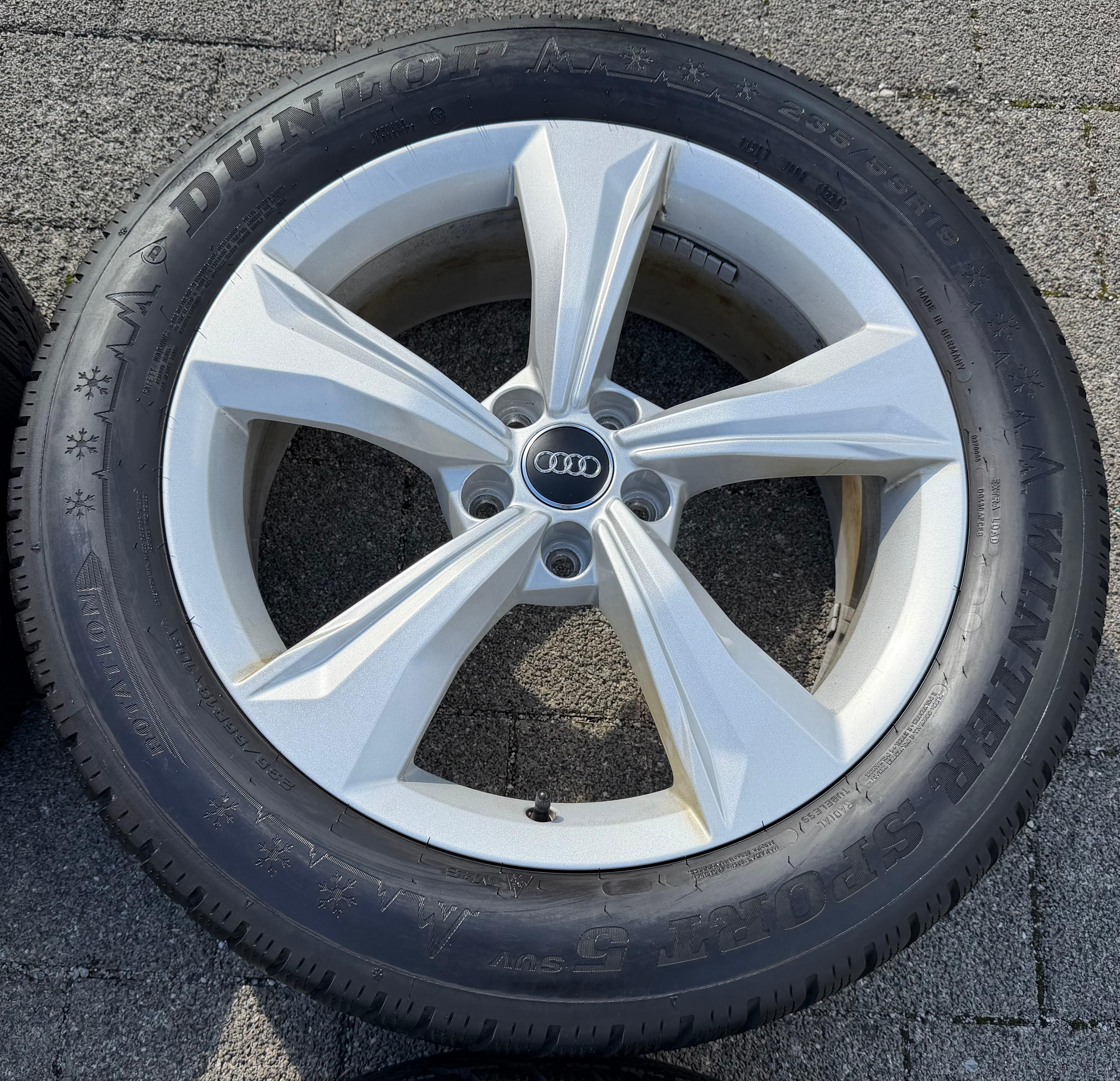 4 roues hiver complètes en alliage d’origine 19" Audi Q5 SQ5 FY 80A601025K 235/55R19 105V Dunlop