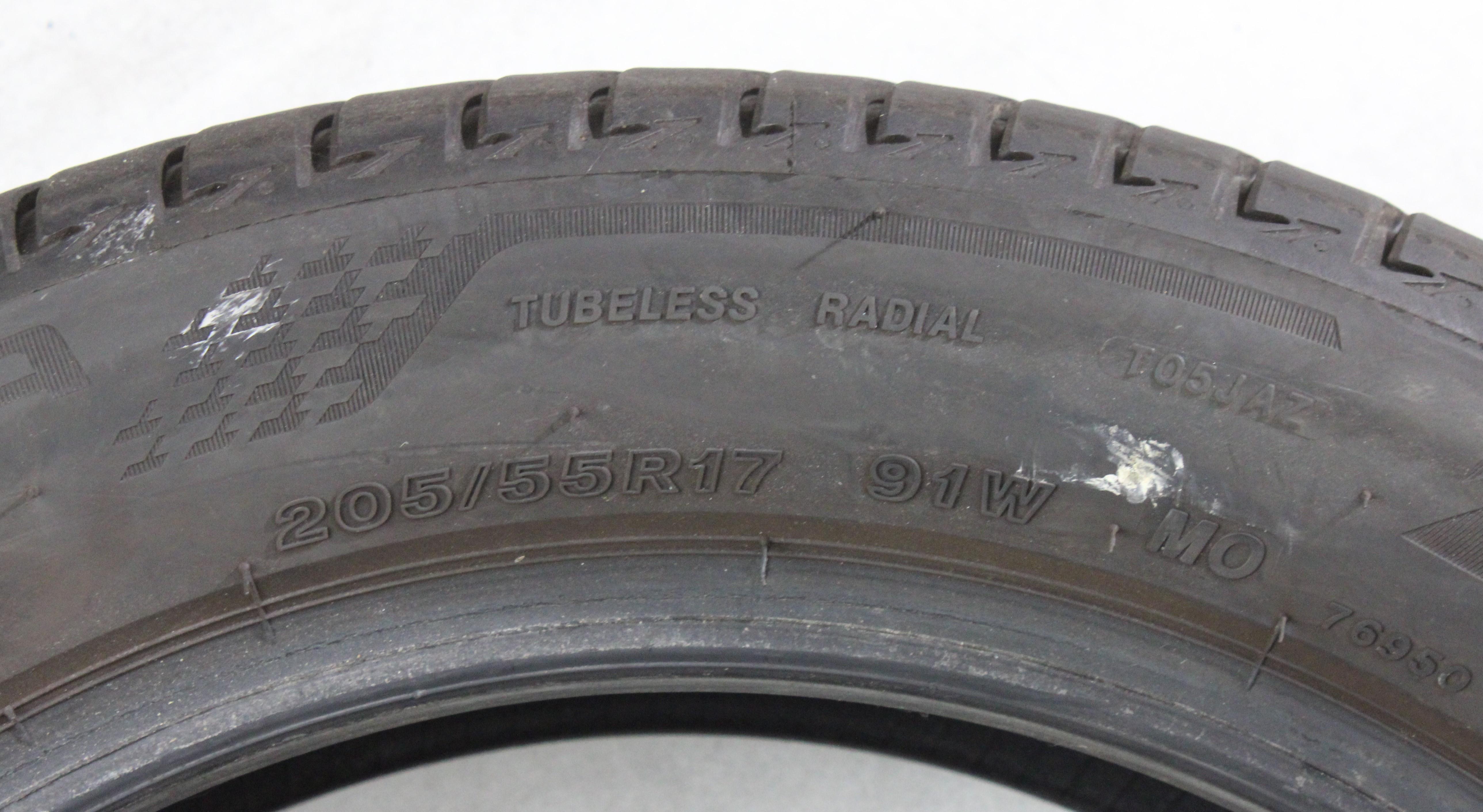 2 x 205/55R17 91W Sommerreifen Bridgestone Turanza T005 MO  6,5-7mm 2025
