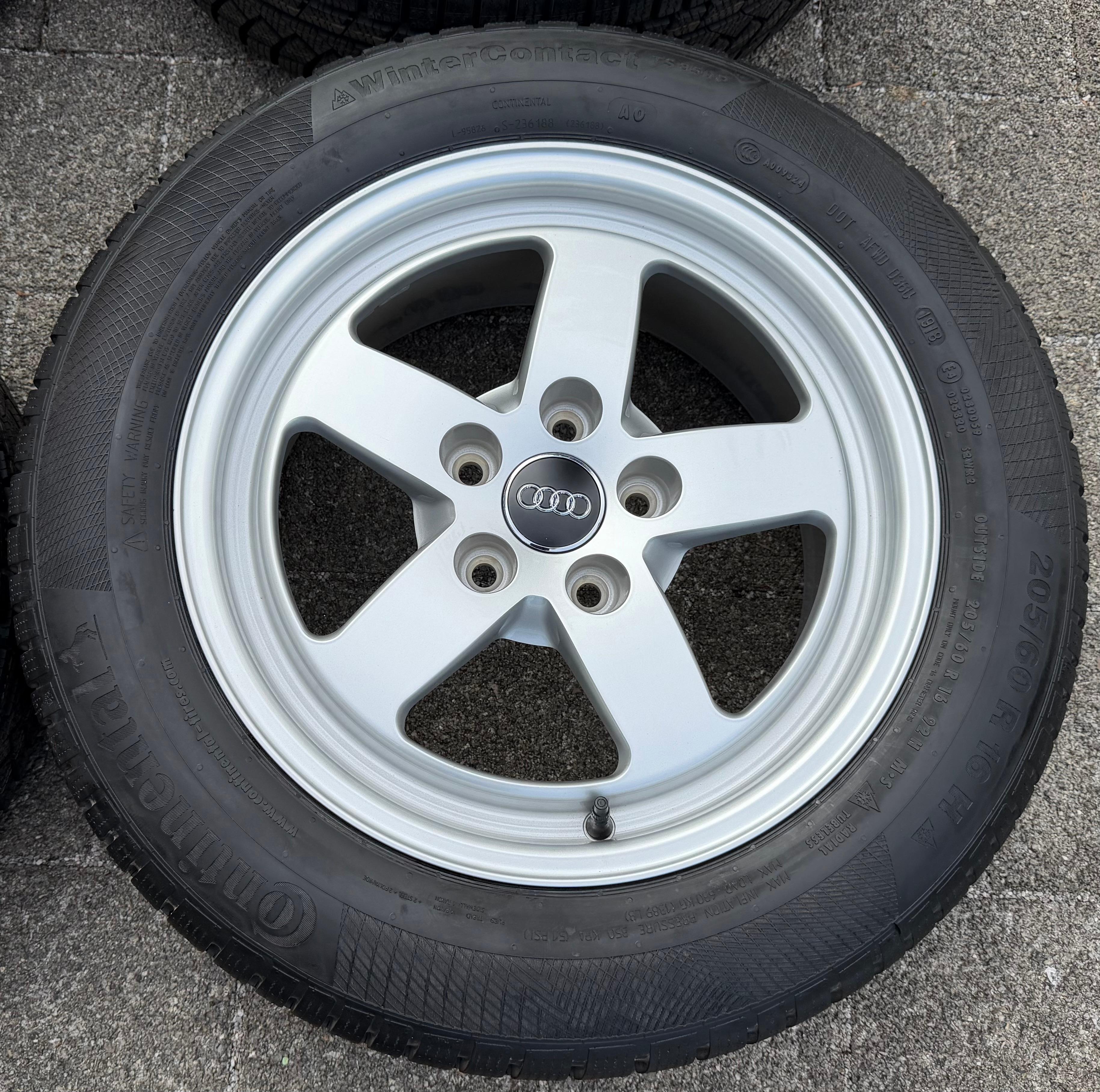 4 Original Alu Winterräder Audi A4 B9 8W 205/60R16 92H 8W0601025 Continental