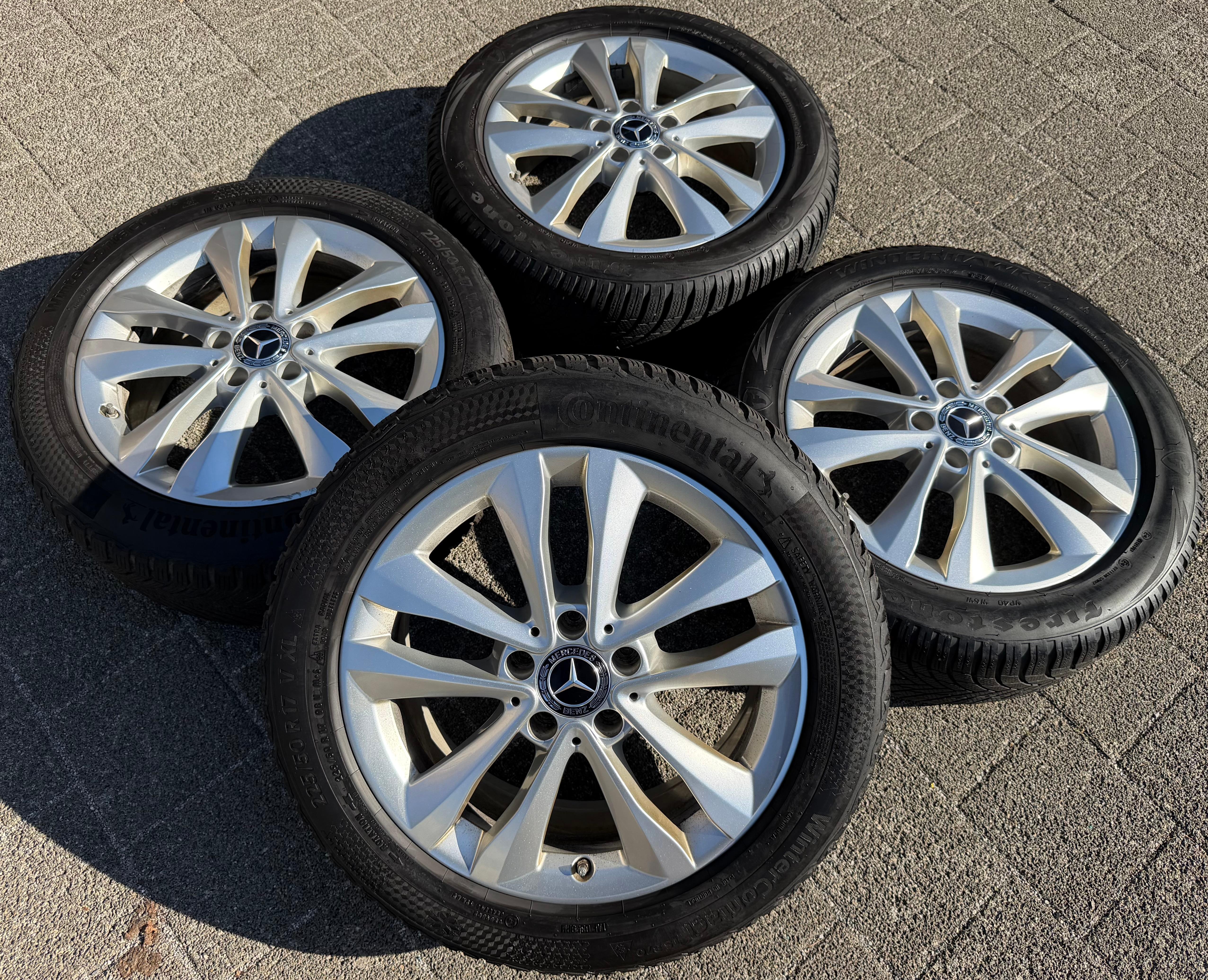 4 Original 17" Alu Winterräder Mercedes C-Klasse W205 A2054018000 225/50R17 98V