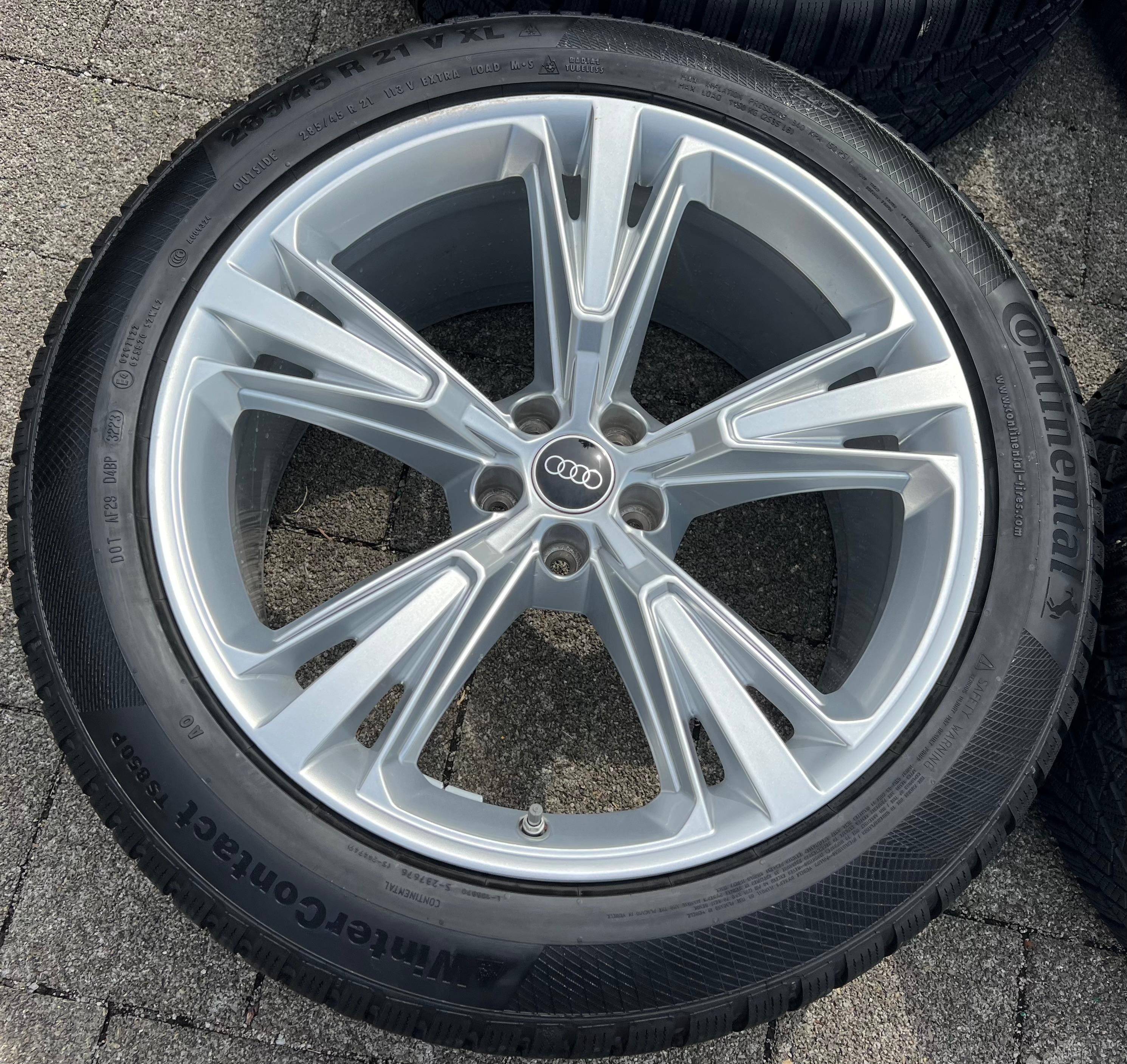 4 ORIGINAL 21" ALU WINTERRÄDER AUDI Q8 SQ8 4M 4M8601025H 285/45R21 113V CONTINENTAL FREIHAUS