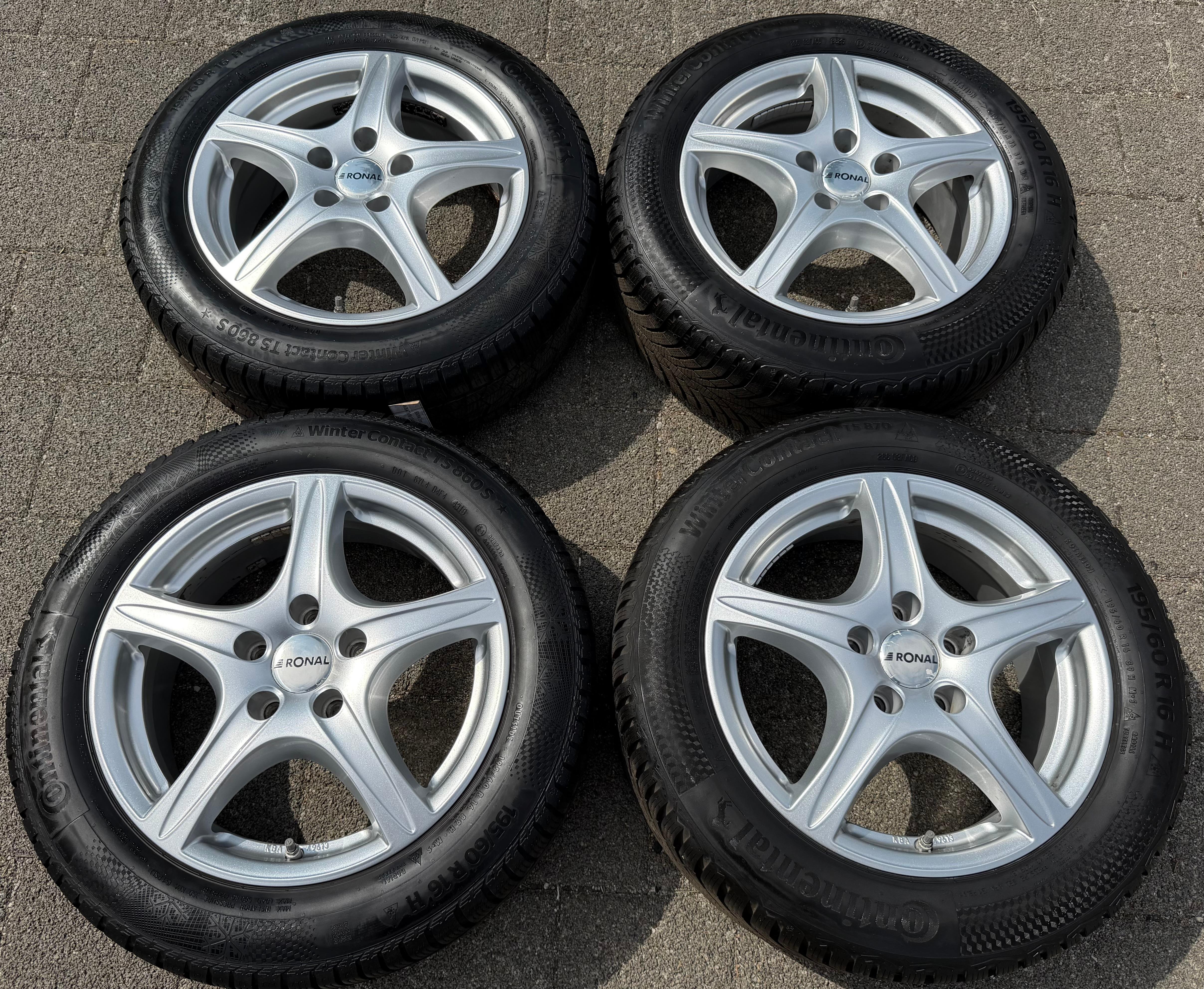 4 Alu Winterräder BMW 1ER Reihe F40 2ER Grand Coupe F44 195/60R16 89H RDKS Continental