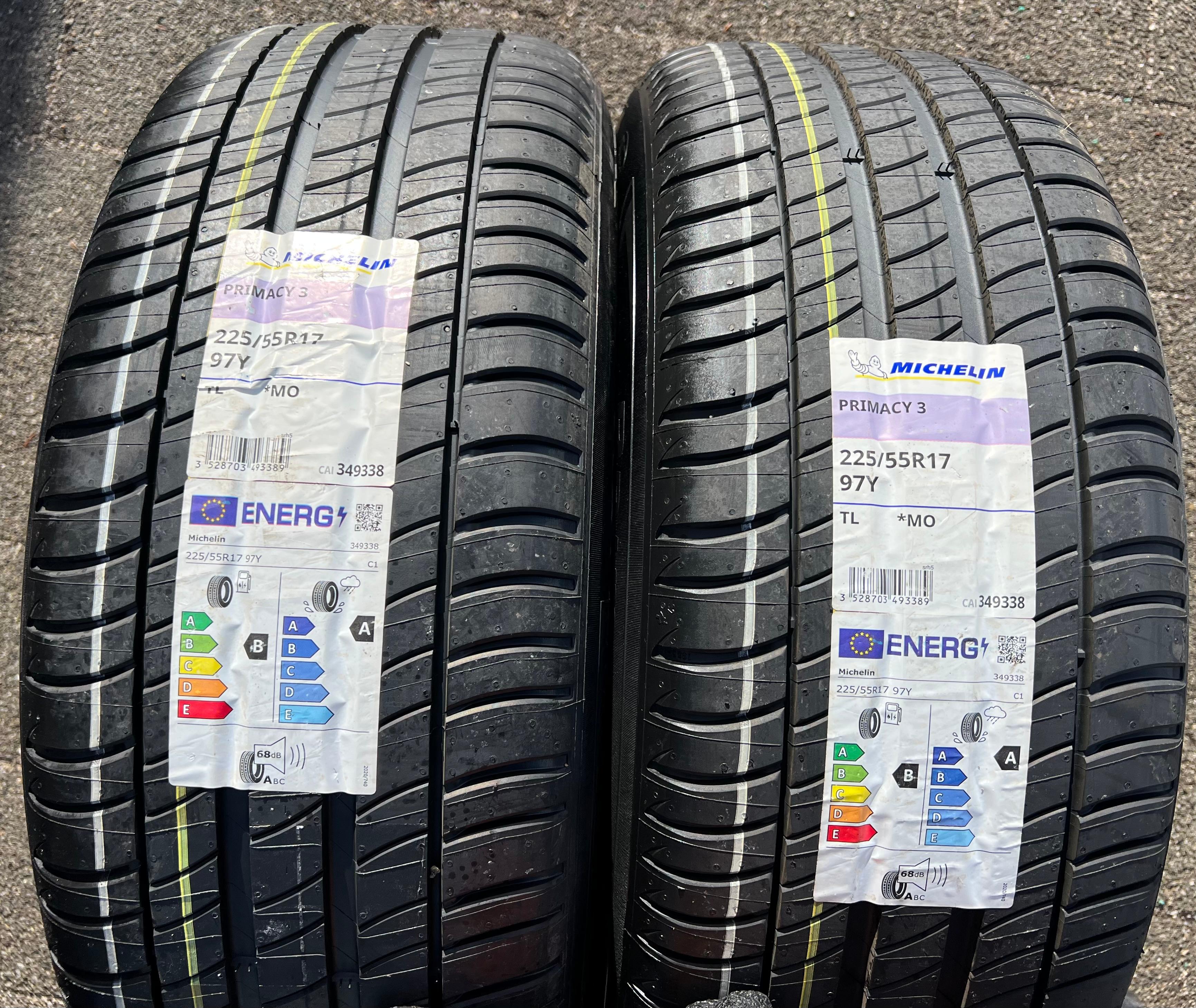 2 pneus d'été Michelin Primacy 3 225/55R17 97Y, NEUF 2021