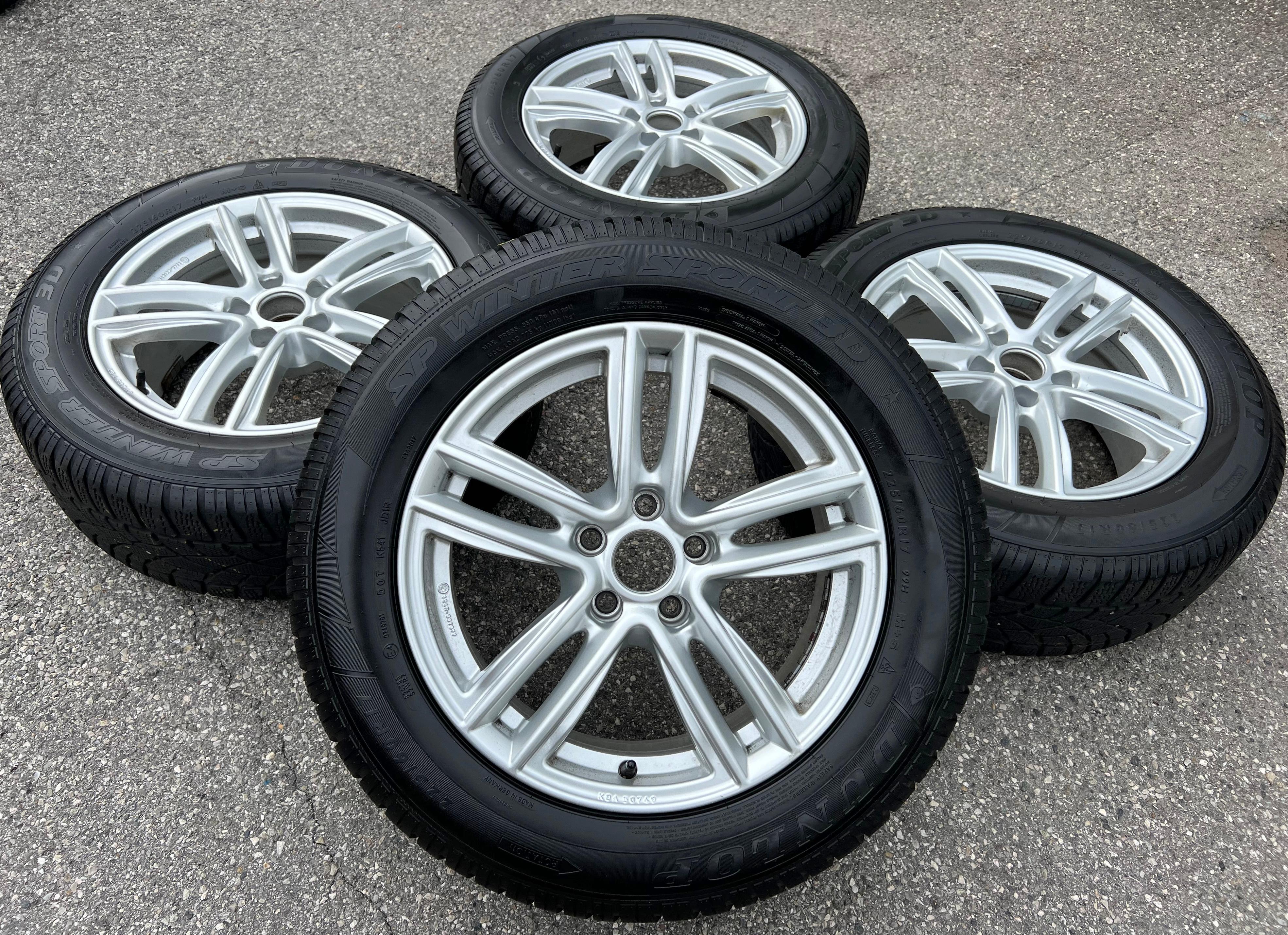 4 ROUES D'HIVER ALU 17" AUDI A6 + AVANT F2 225/60R17 99H DUNLOP FRANCO DOMICILE