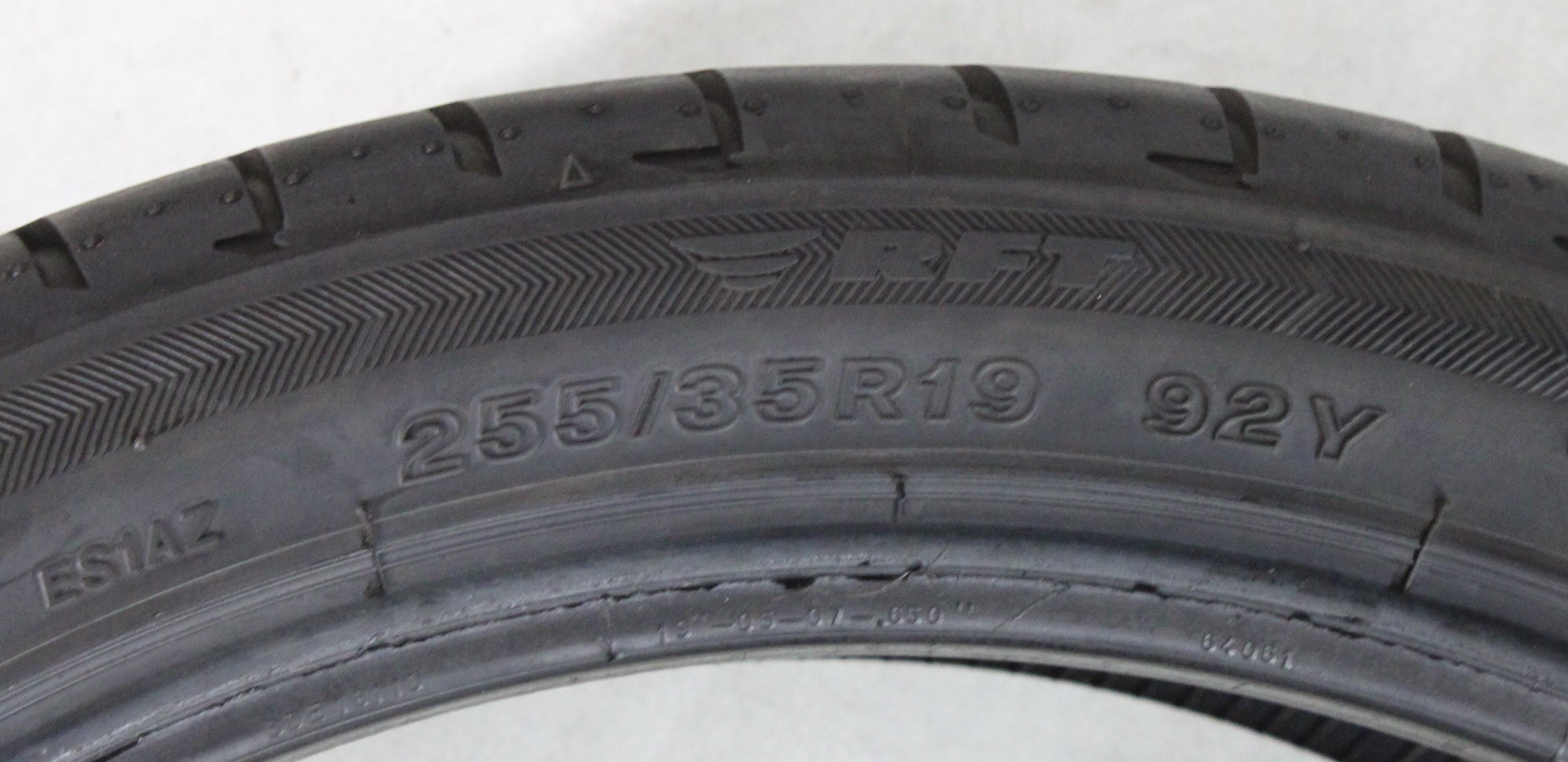 1 x 255/35R19 92Y pneu été Bridgestone Potenza S001 * 5-5,5mm 2017