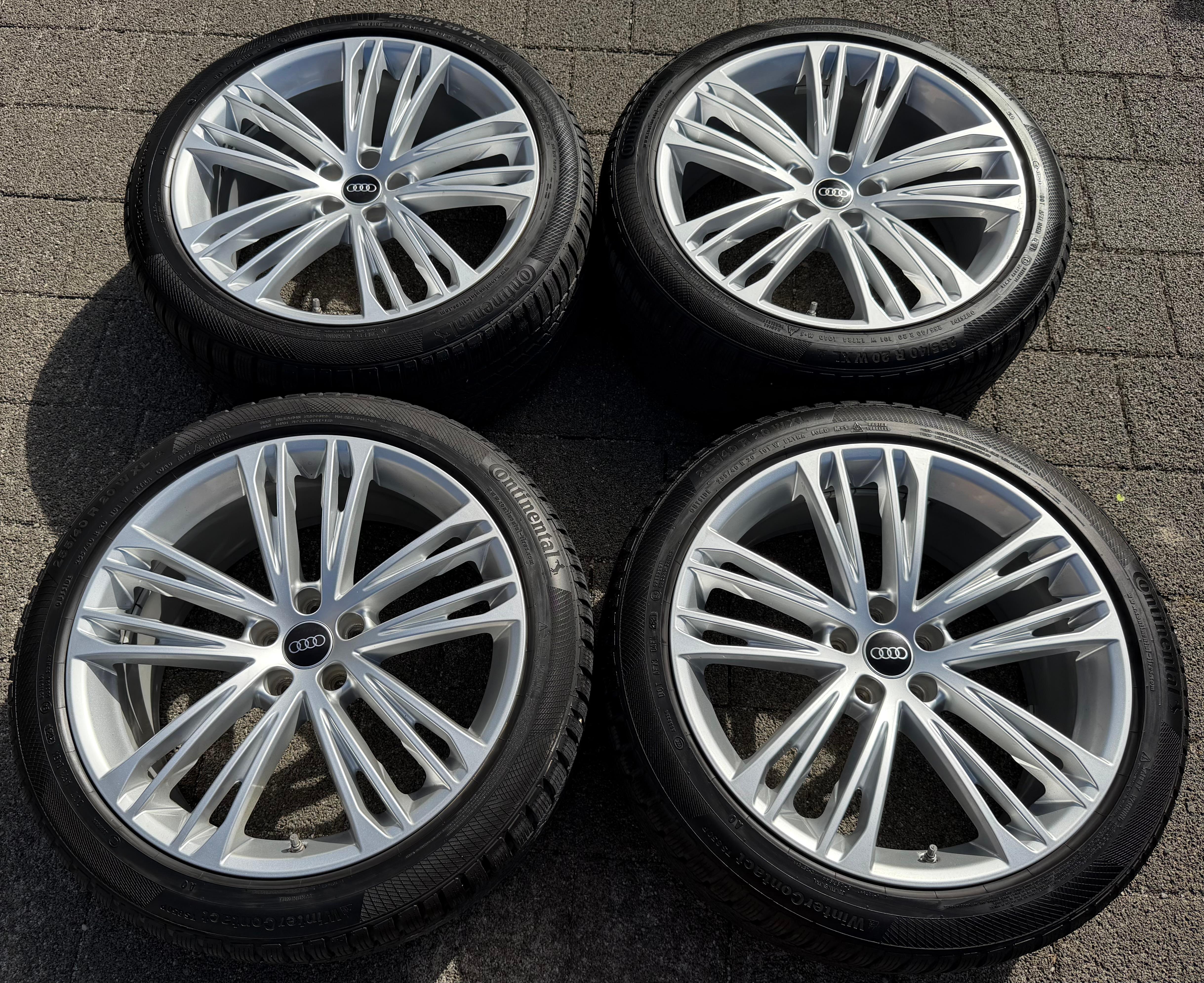 4 Original 20" Alu Winterräder Audi A7 S7 4K 4K8601025F 255/40R20 101W RDKS Continental